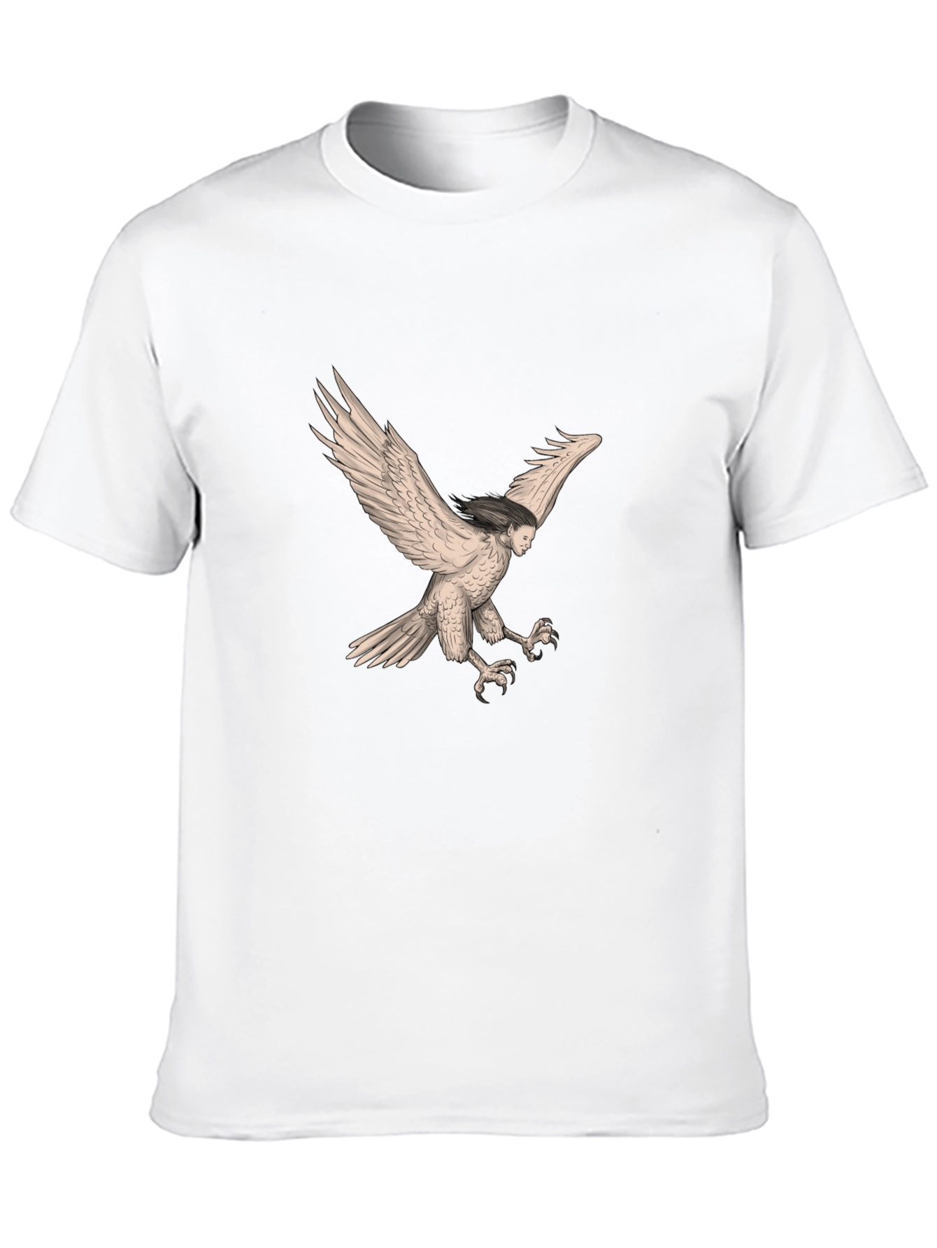 Harpy Graphic Tee - Mythical Creature Black T-Shirt