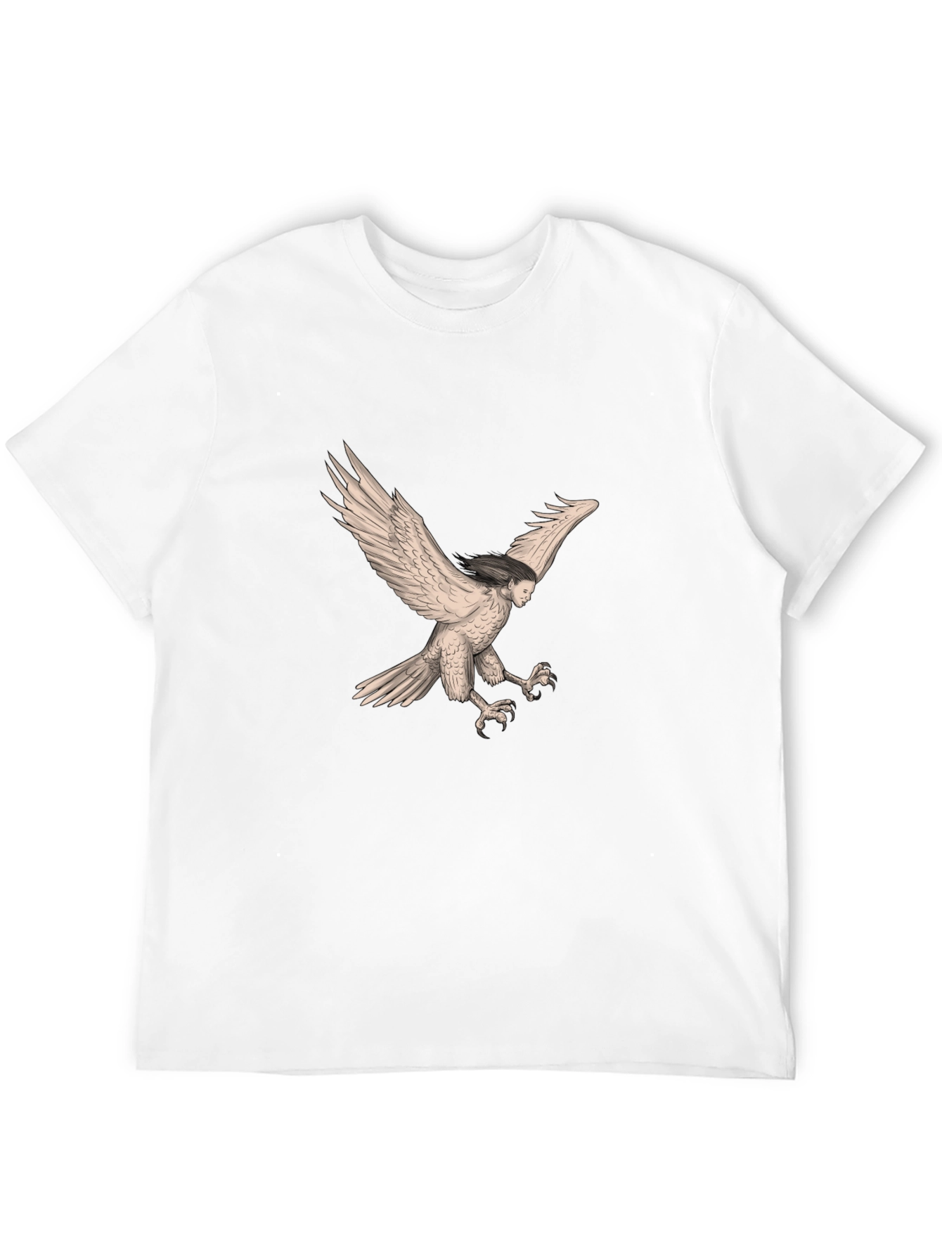 Harpy Graphic Tee - Mythical Creature Black T-Shirt