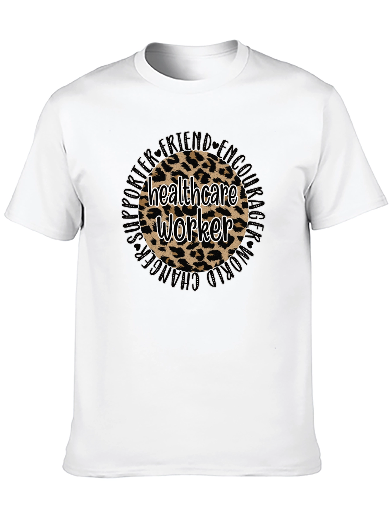 Healthcare Worker Leopard Print T-Shirt