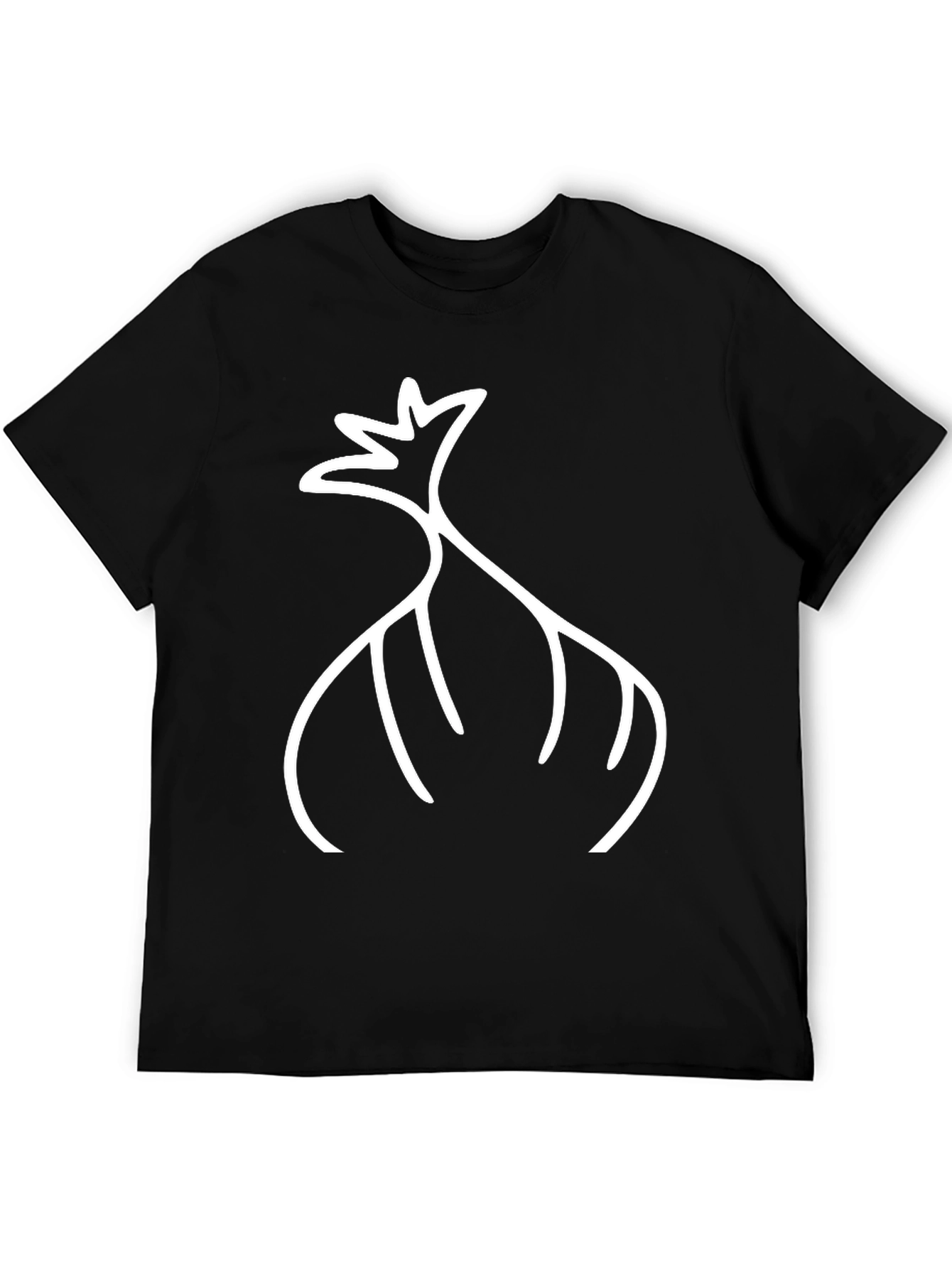 Minimalist Garlic Graphic Black T-Shirt