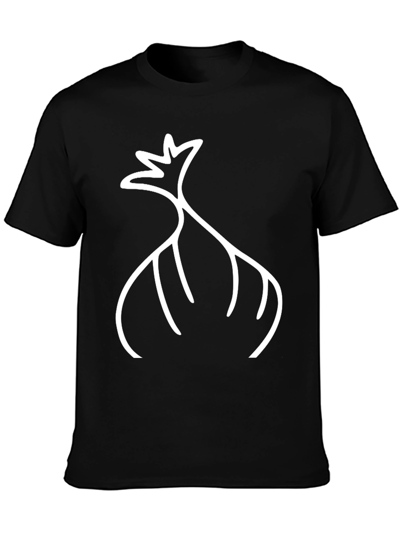 Minimalist Garlic Graphic Black T-Shirt