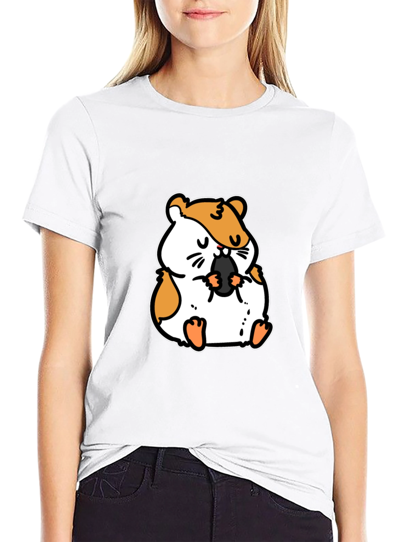 Hamster Graphic Tee - Cute Animal T-Shirt