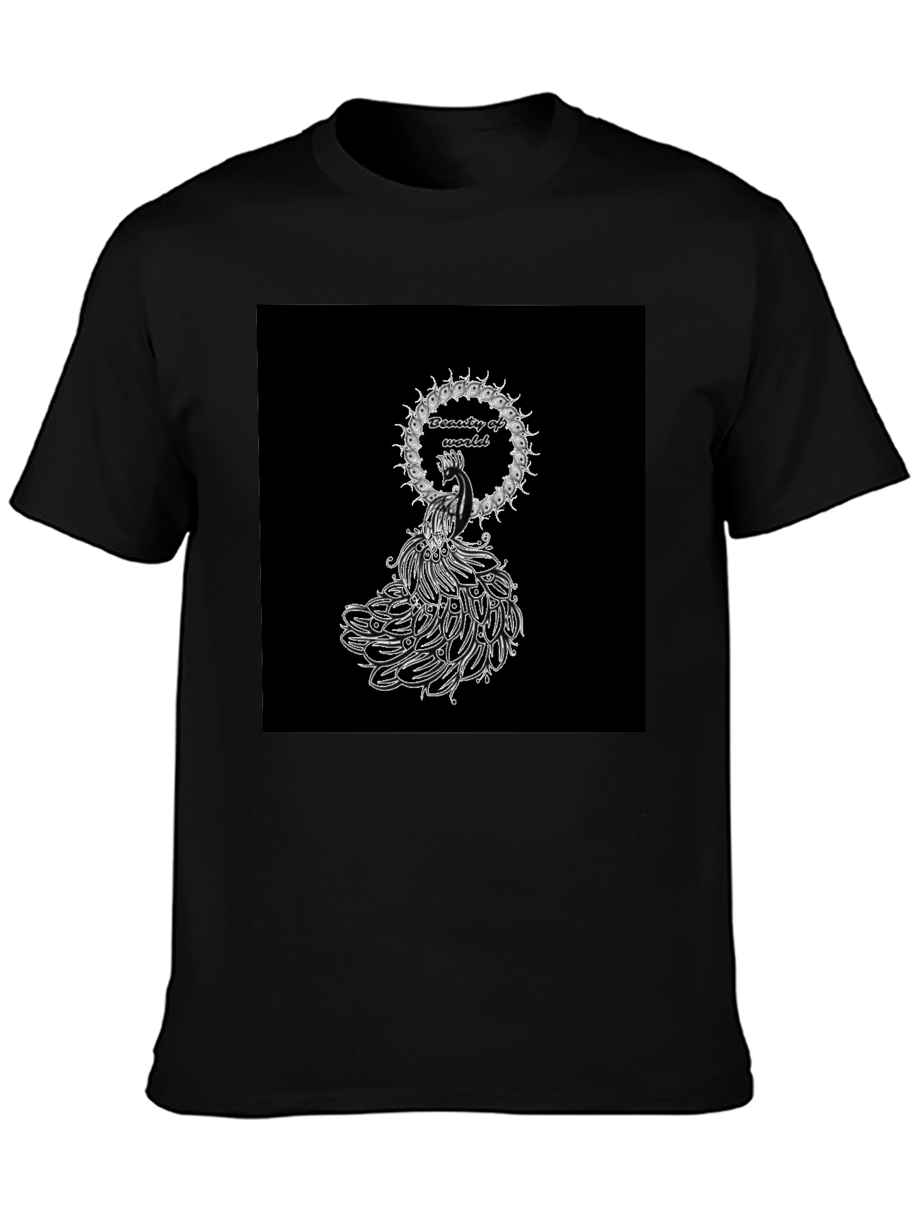 Beauty of World Black T-Shirt