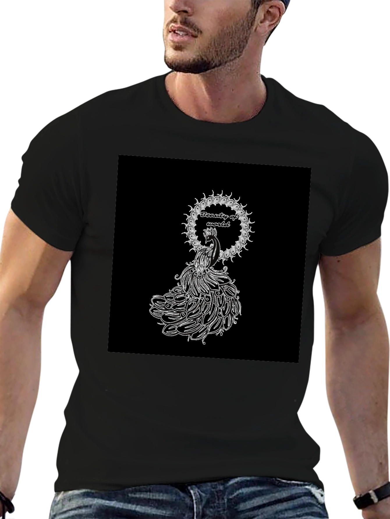 Beauty of World Black T-Shirt