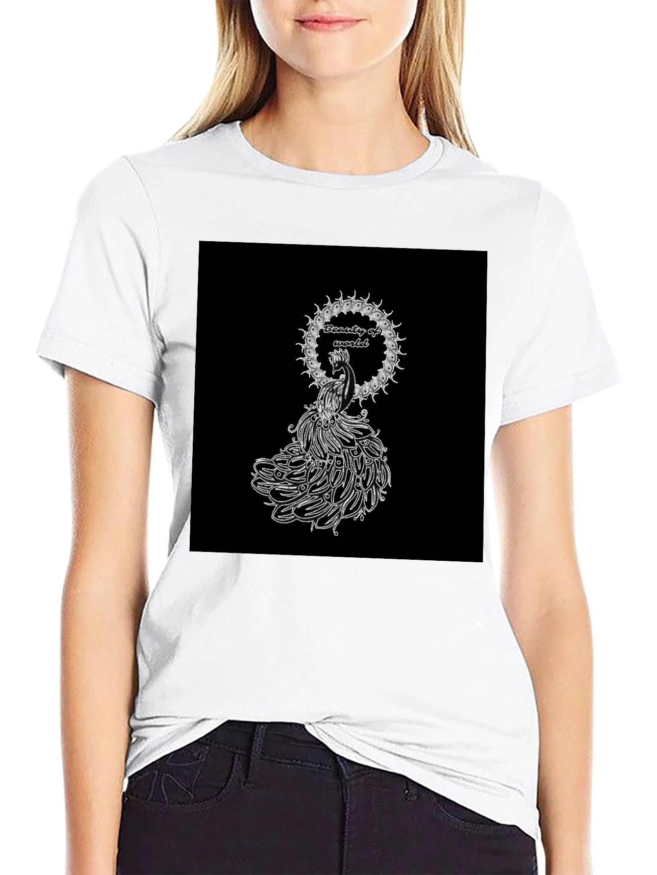 Beauty of World Black T-Shirt