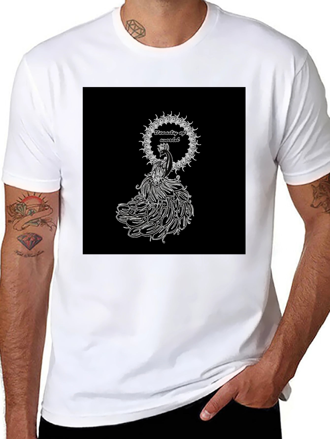 Beauty of World Black T-Shirt