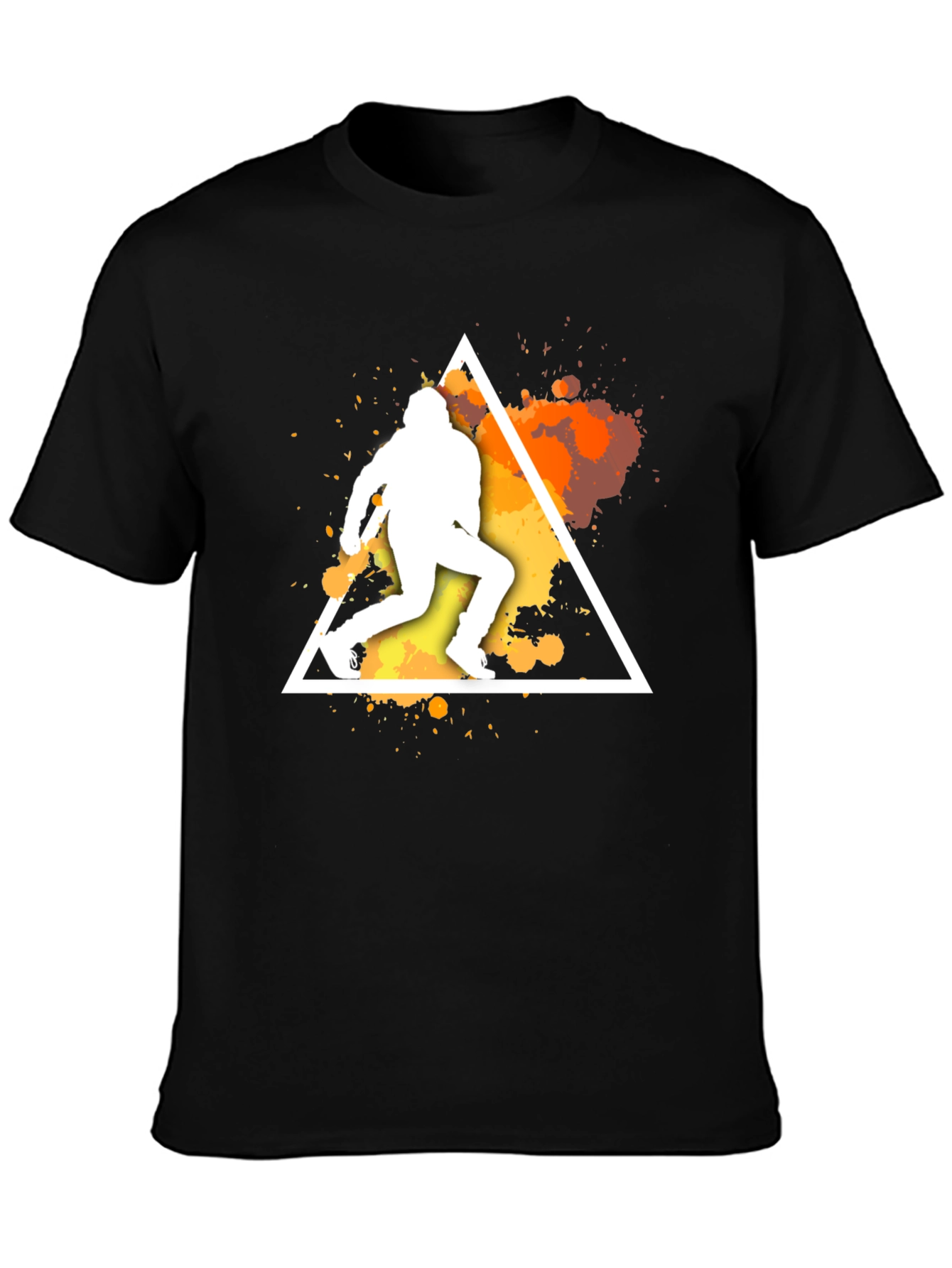 Runner Triangle Graphic T-Shirt - Mens Black Tee