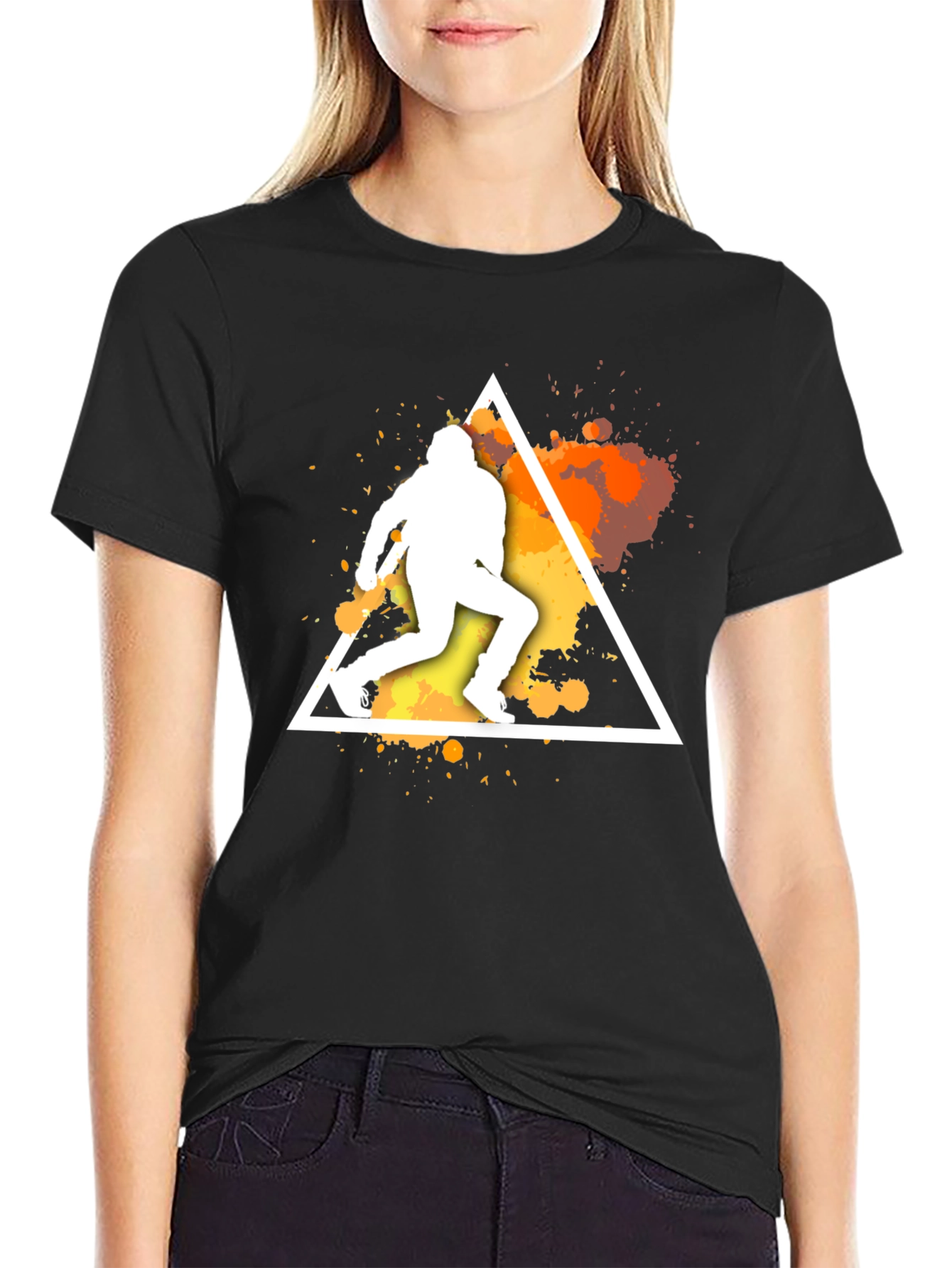Runner Triangle Graphic T-Shirt - Mens Black Tee