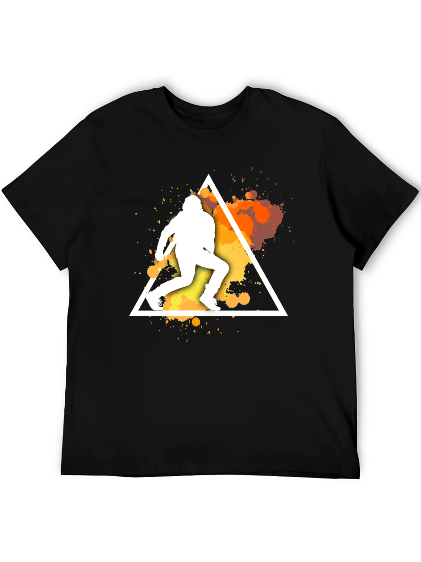 Runner Triangle Graphic T-Shirt - Mens Black Tee