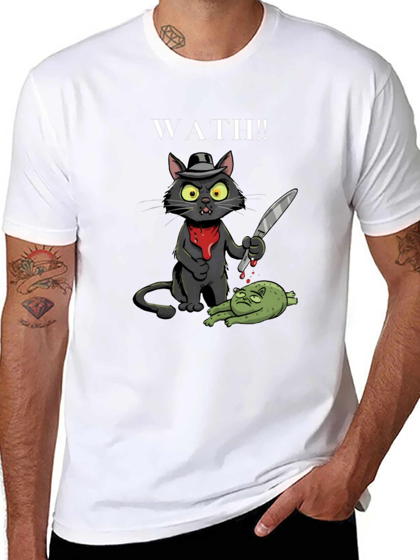 WATH!! Cat Gangster T-Shirt
