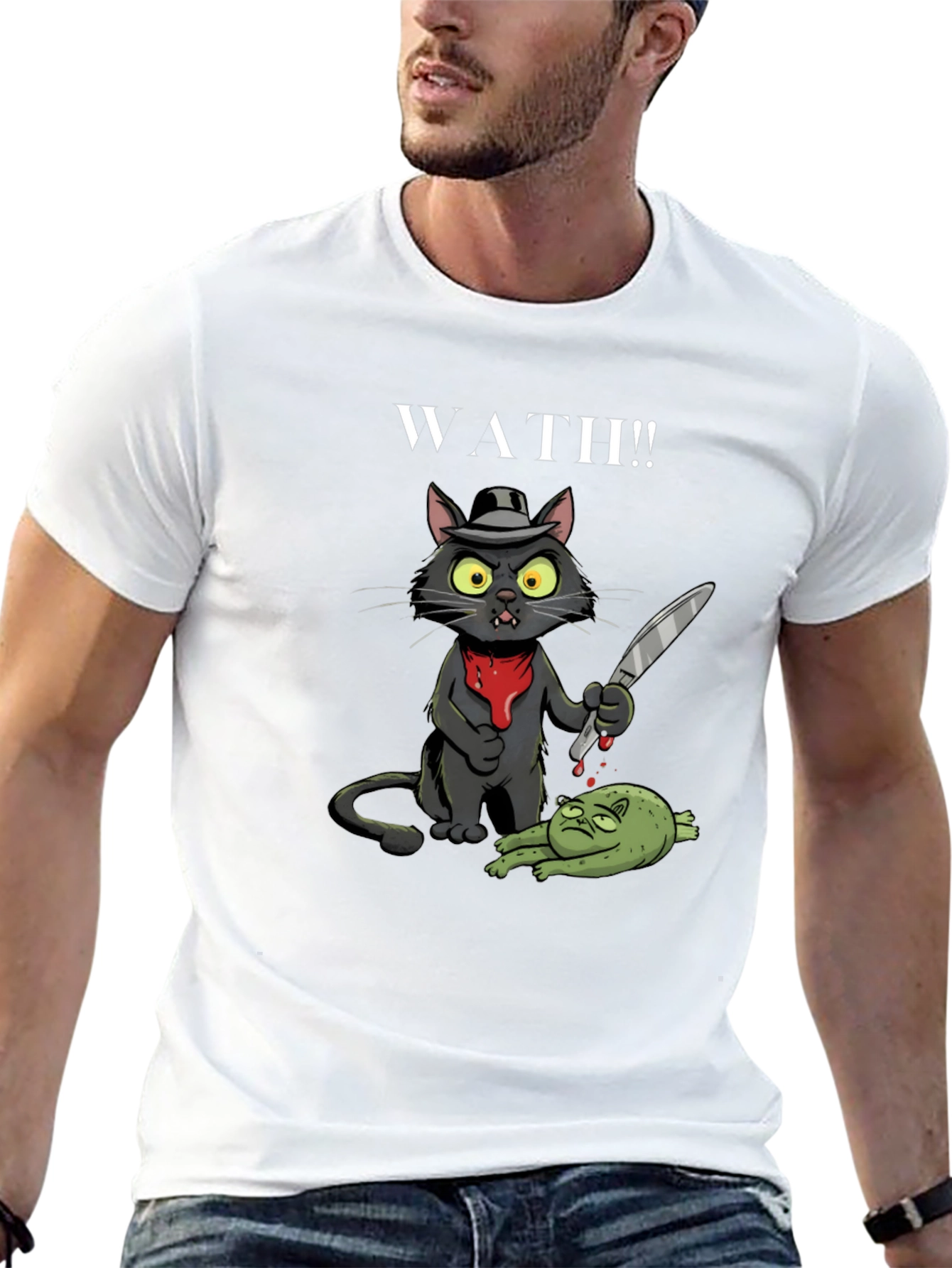 WATH!! Cat Gangster T-Shirt