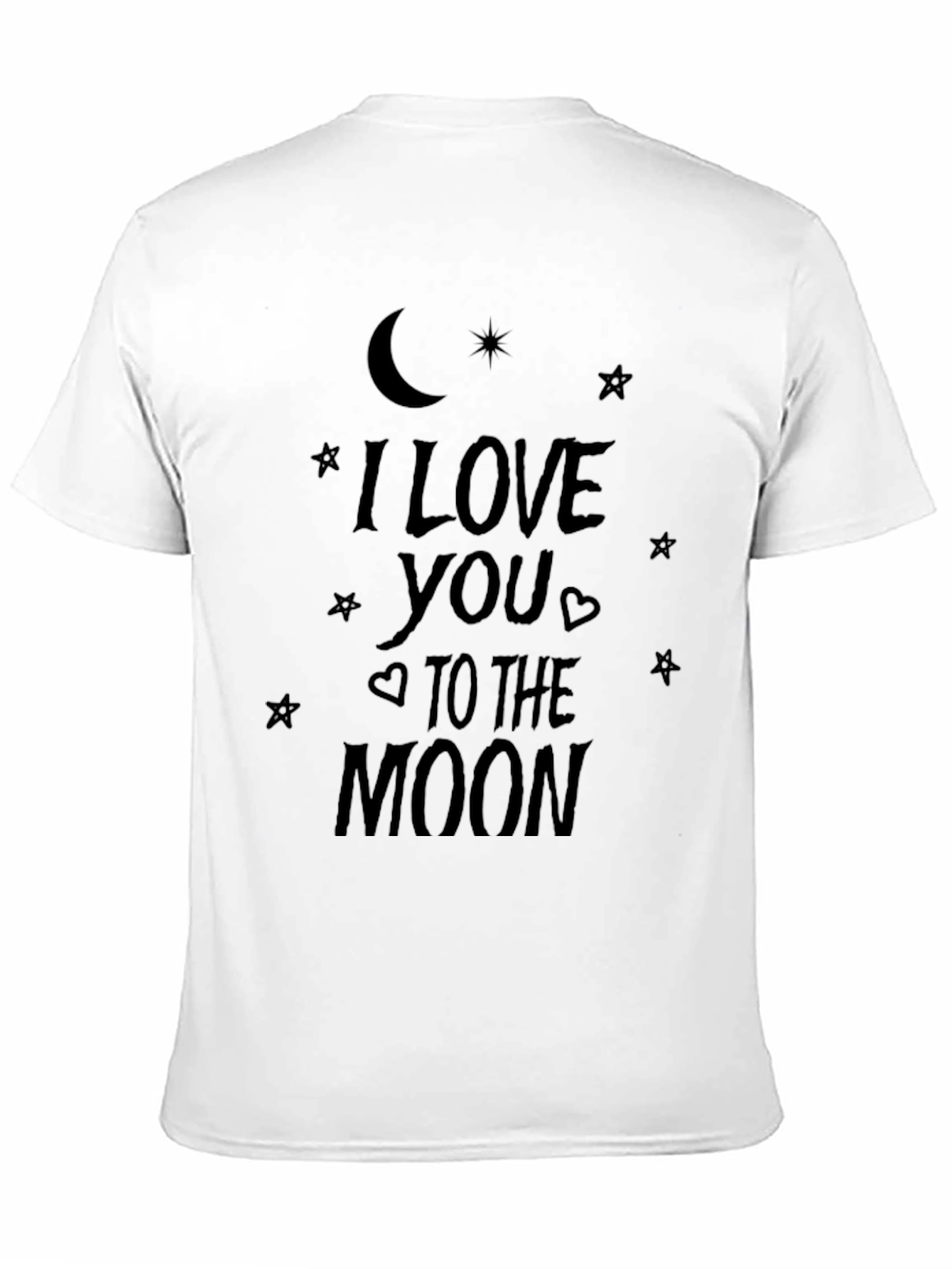 I Love You To The Moon Graphic Black T-Shirt