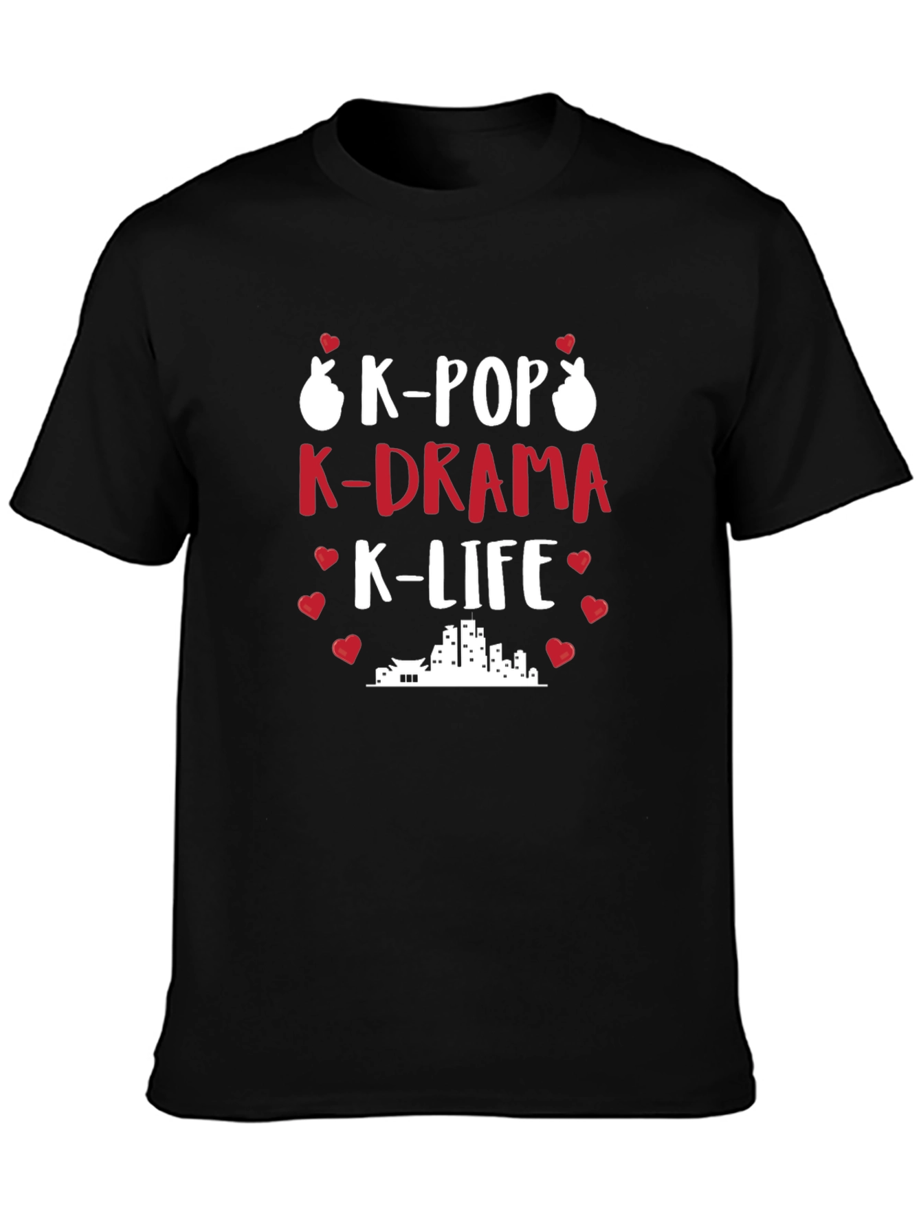 K-Pop K-Drama K-Life Black T-Shirt
