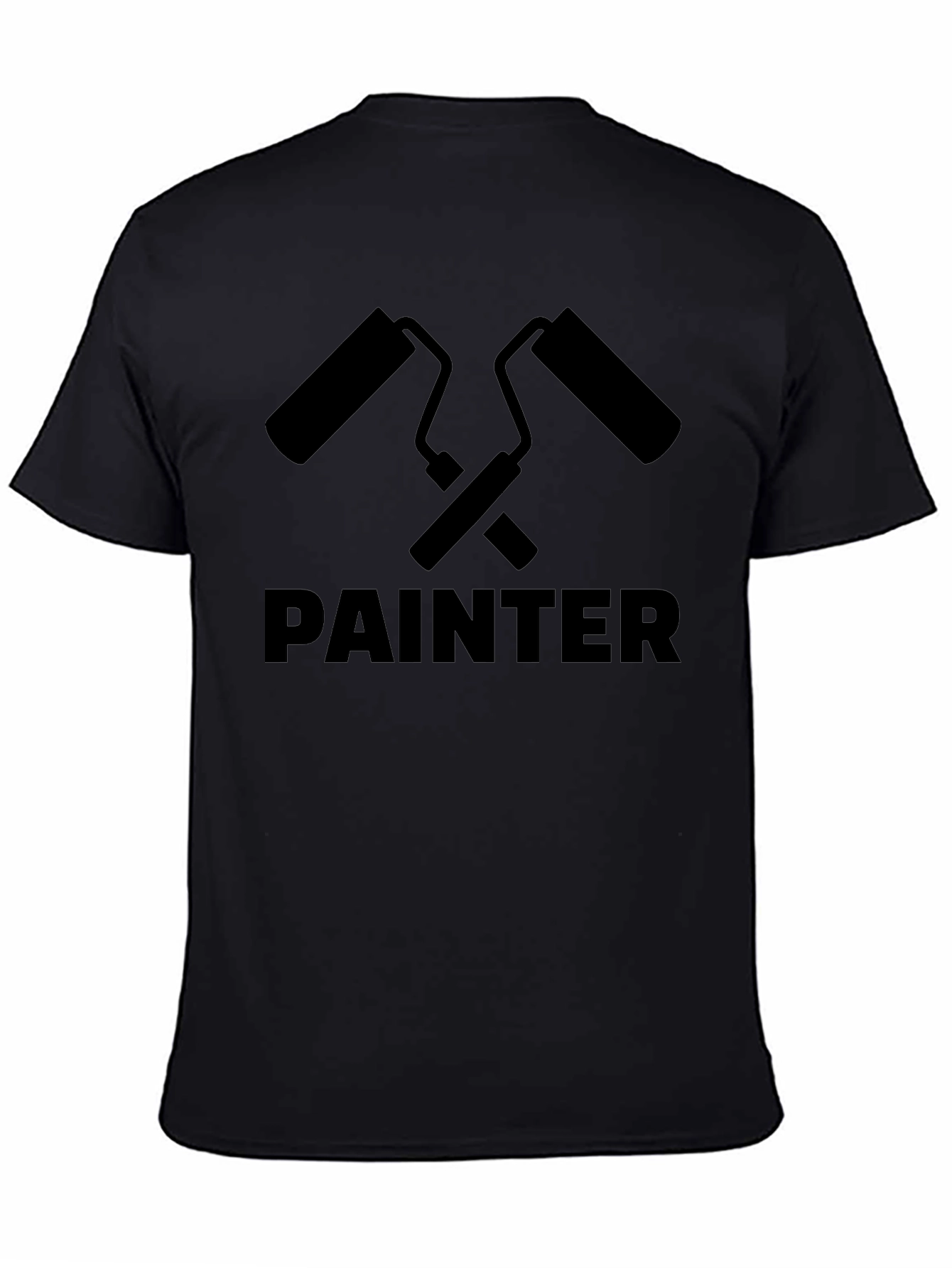 Painter Graphic T-Shirt - Black Crew Neck Tee