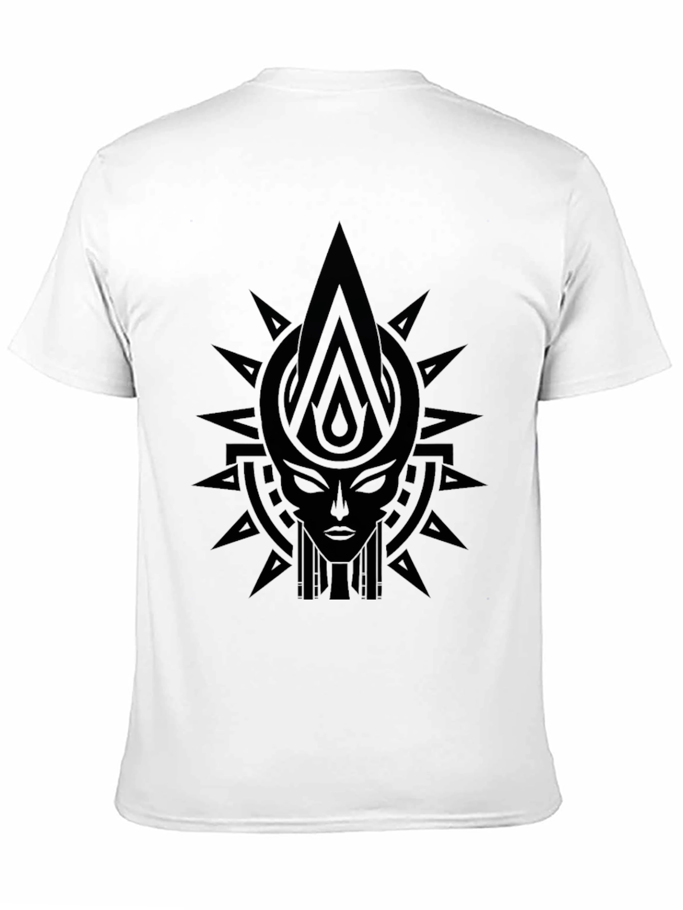 Tribal Goddess Graphic Print Black T-Shirt