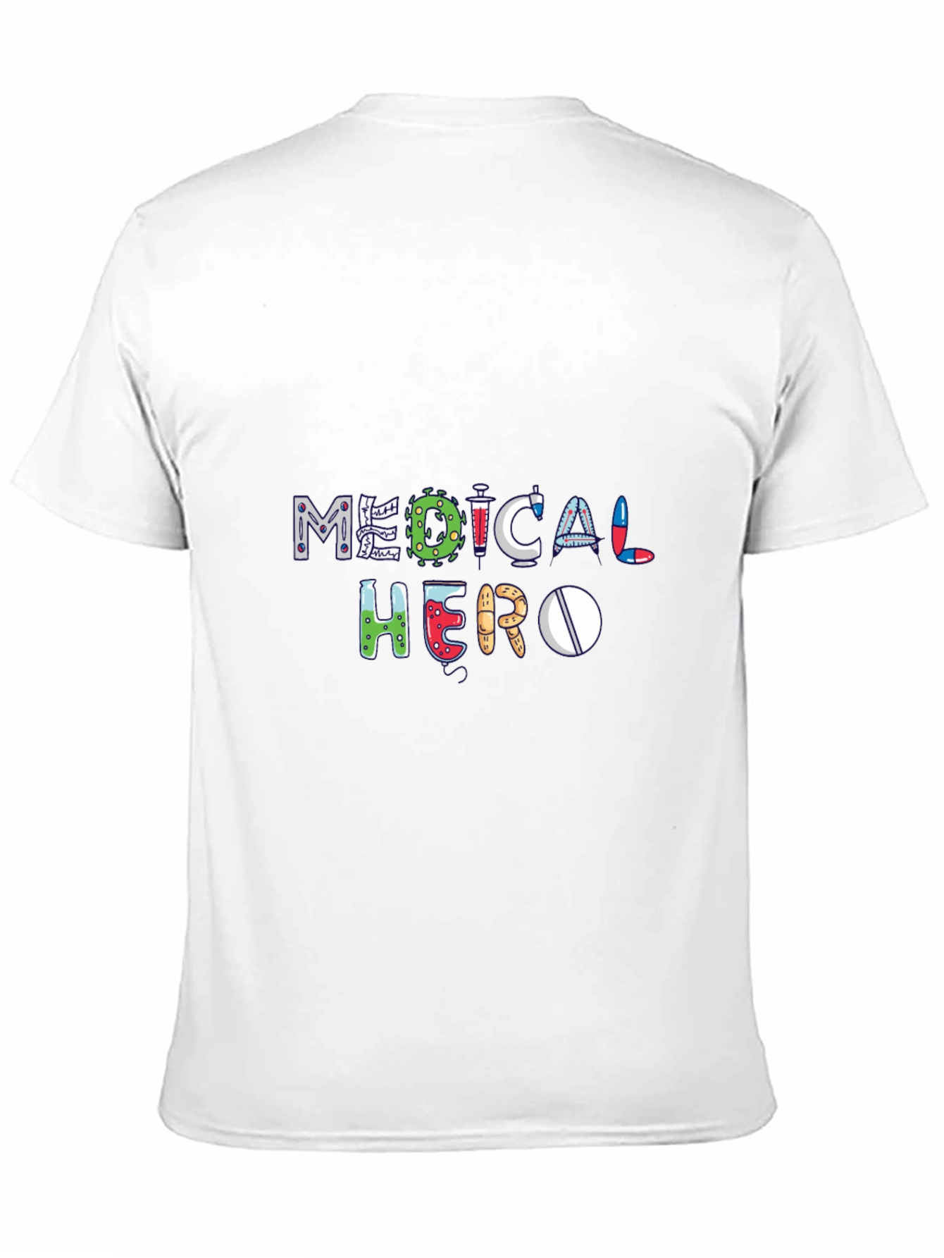Medical Hero Graphic Tee - Black Cotton T-Shirt