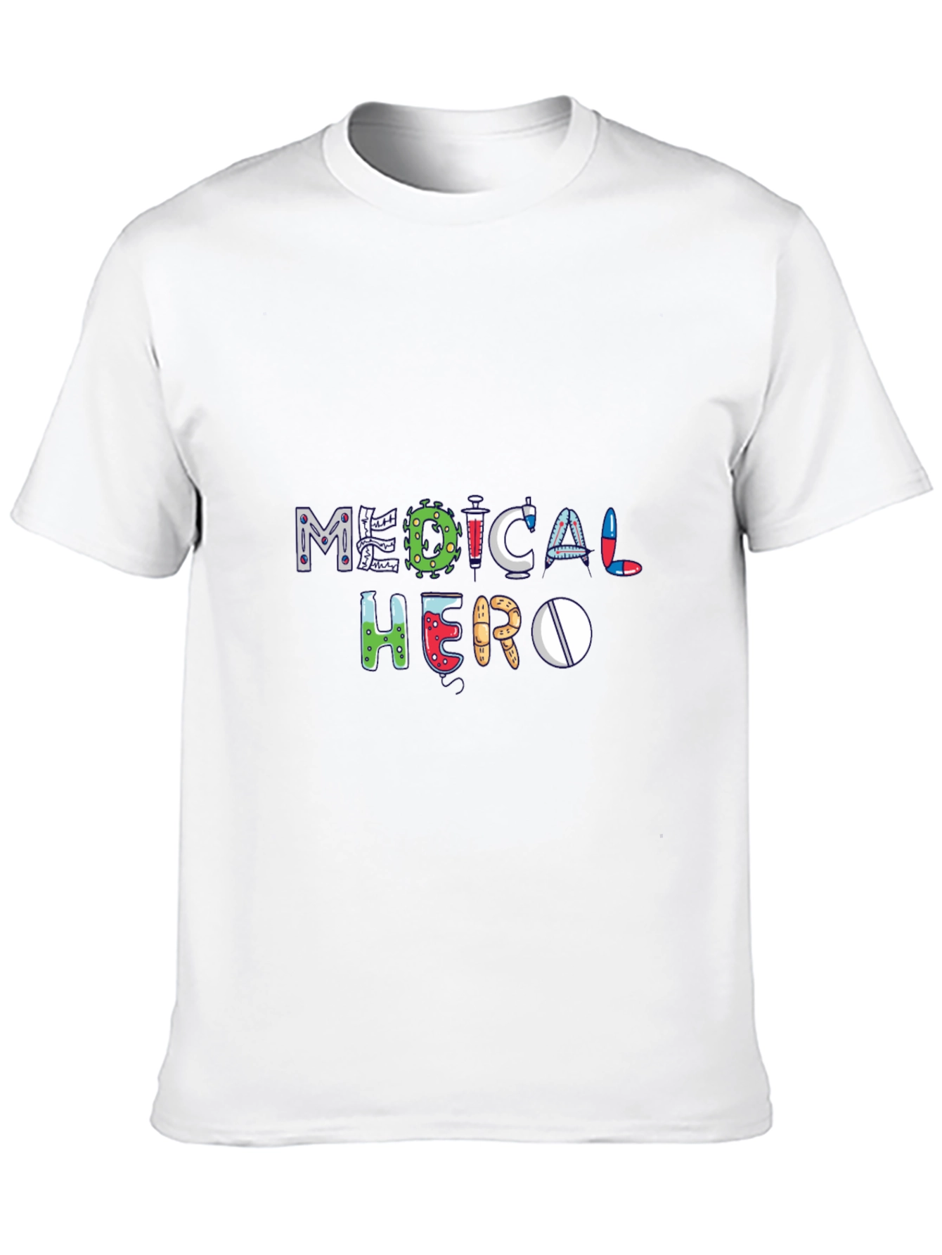 Medical Hero Graphic Tee - Black Cotton T-Shirt