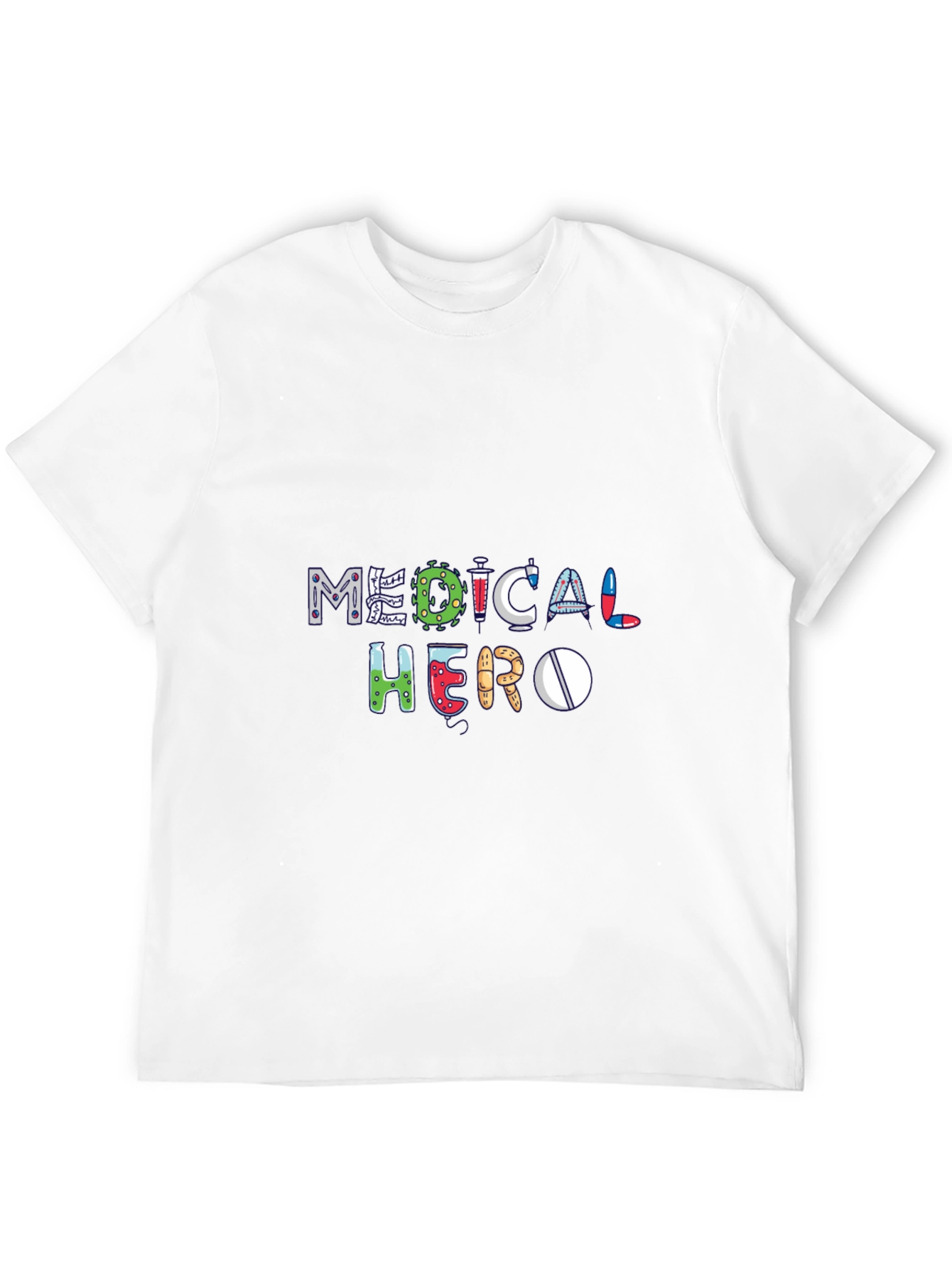 Medical Hero Graphic Tee - Black Cotton T-Shirt