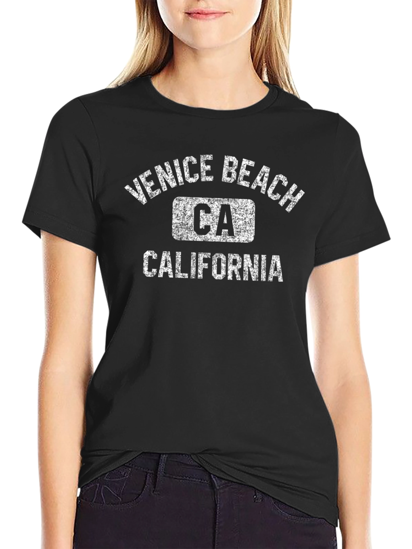 Venice Beach CA California Black T-Shirt