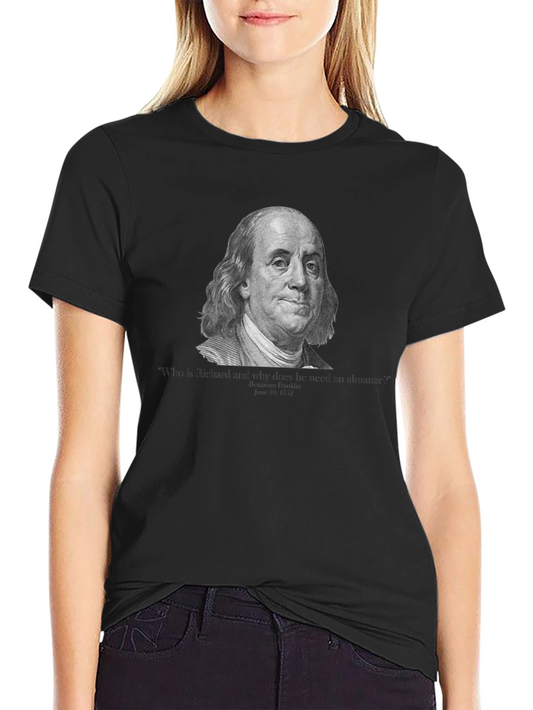 Benjamin Franklin Quote Graphic Tee - Black