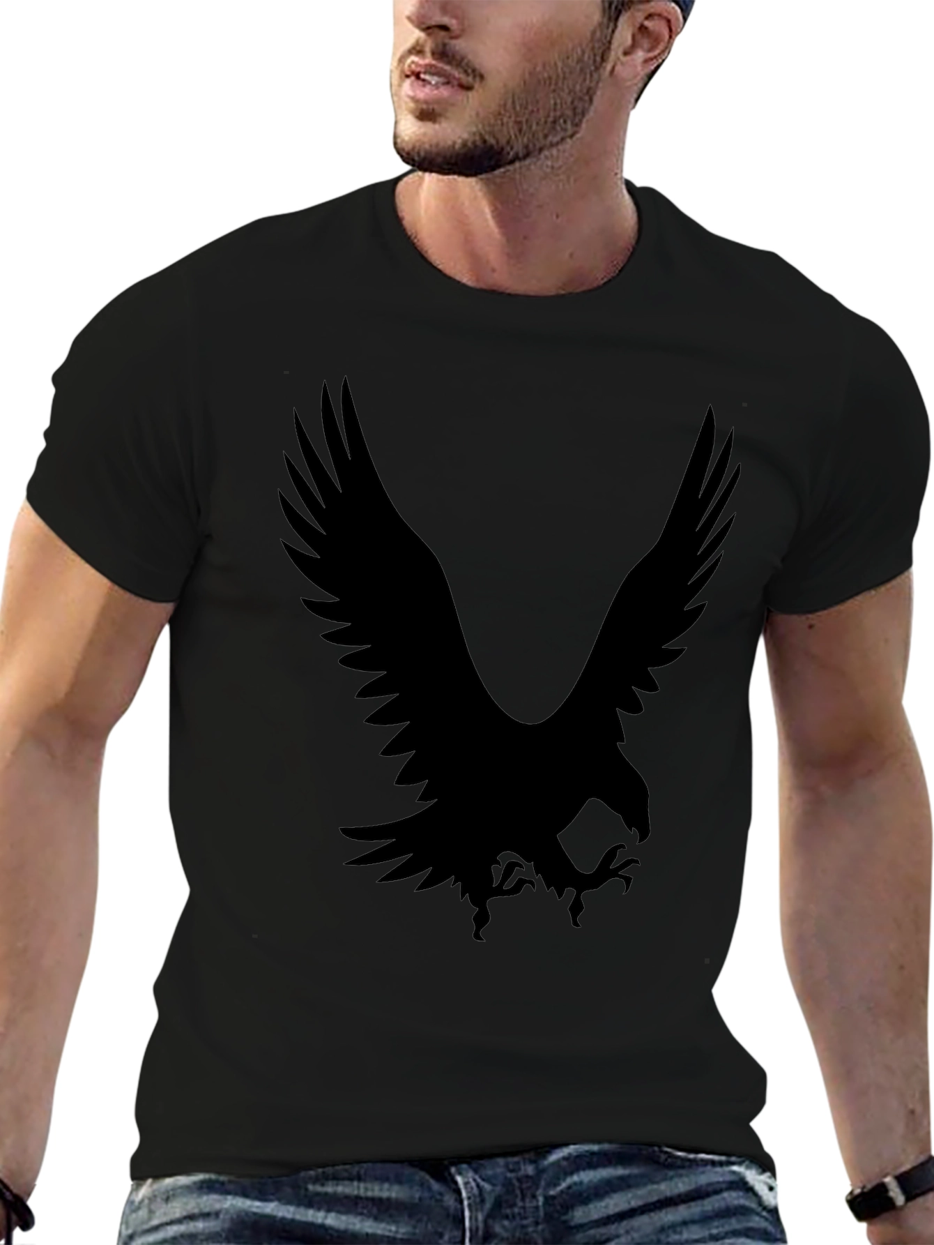 Black Eagle Graphic T-Shirt - Stylish Mens Tee