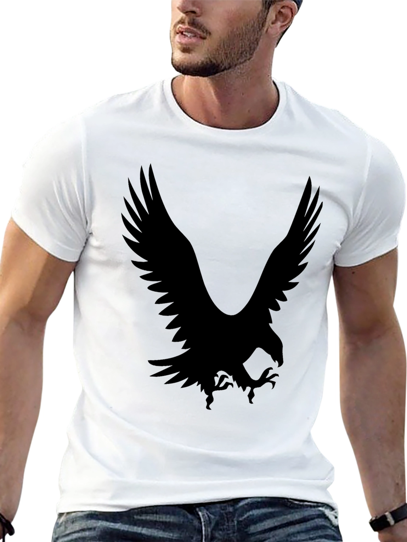 Black Eagle Graphic T-Shirt - Stylish Mens Tee