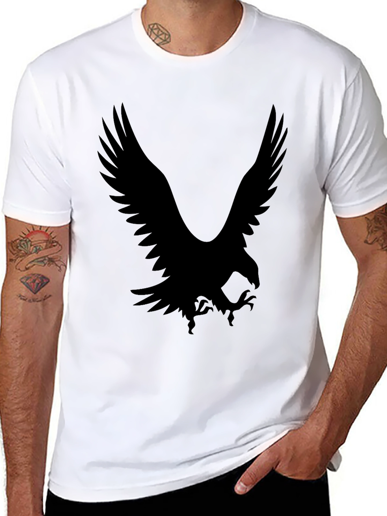 Black Eagle Graphic T-Shirt - Stylish Mens Tee