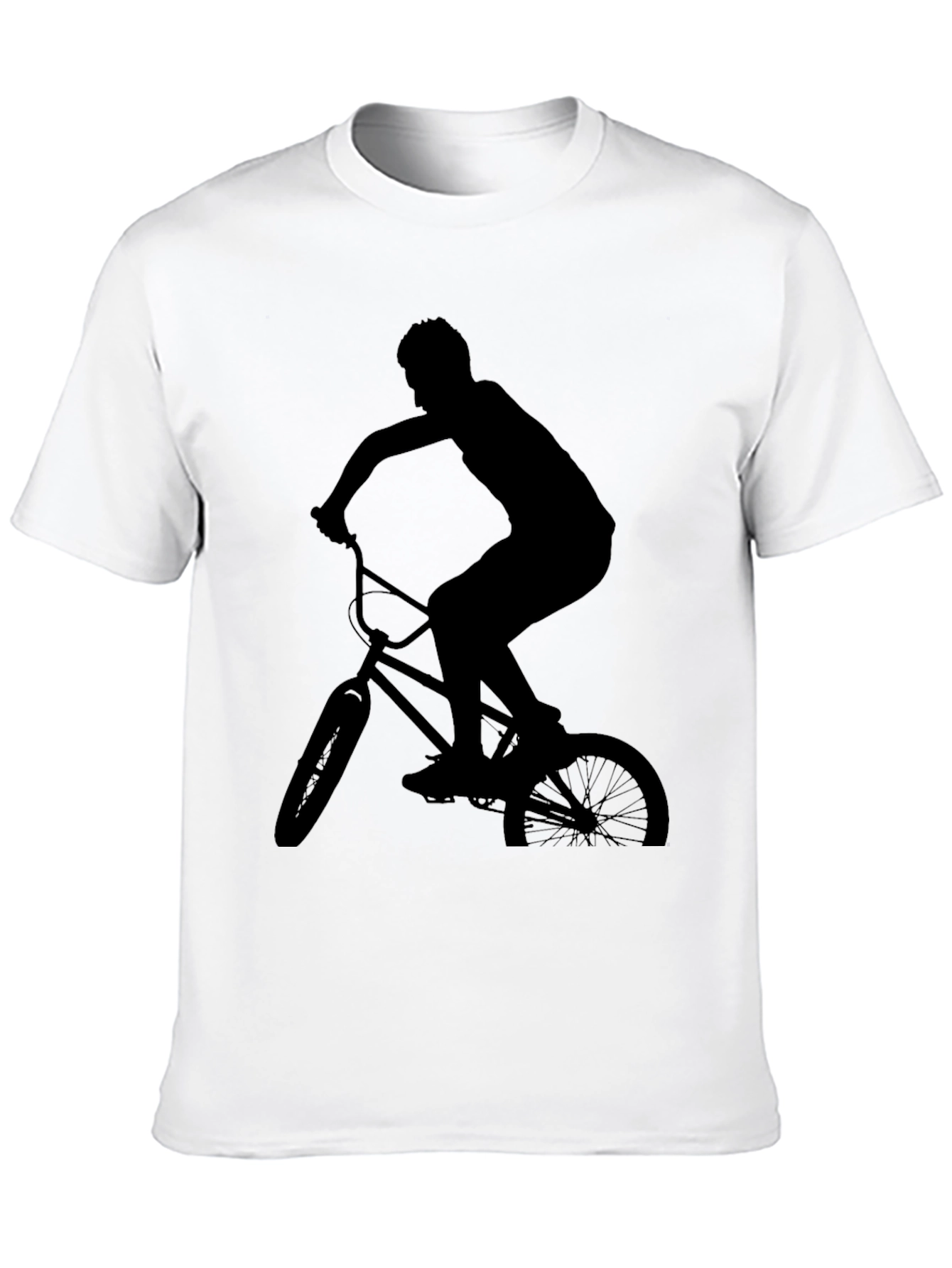 BMX Rider Silhouette Graphic Tee - Black