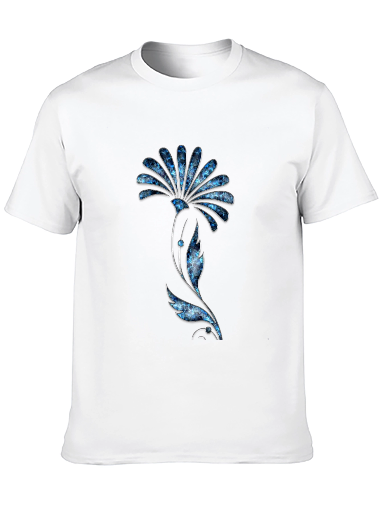 Floral Graphic Tee - Modern Black T-Shirt