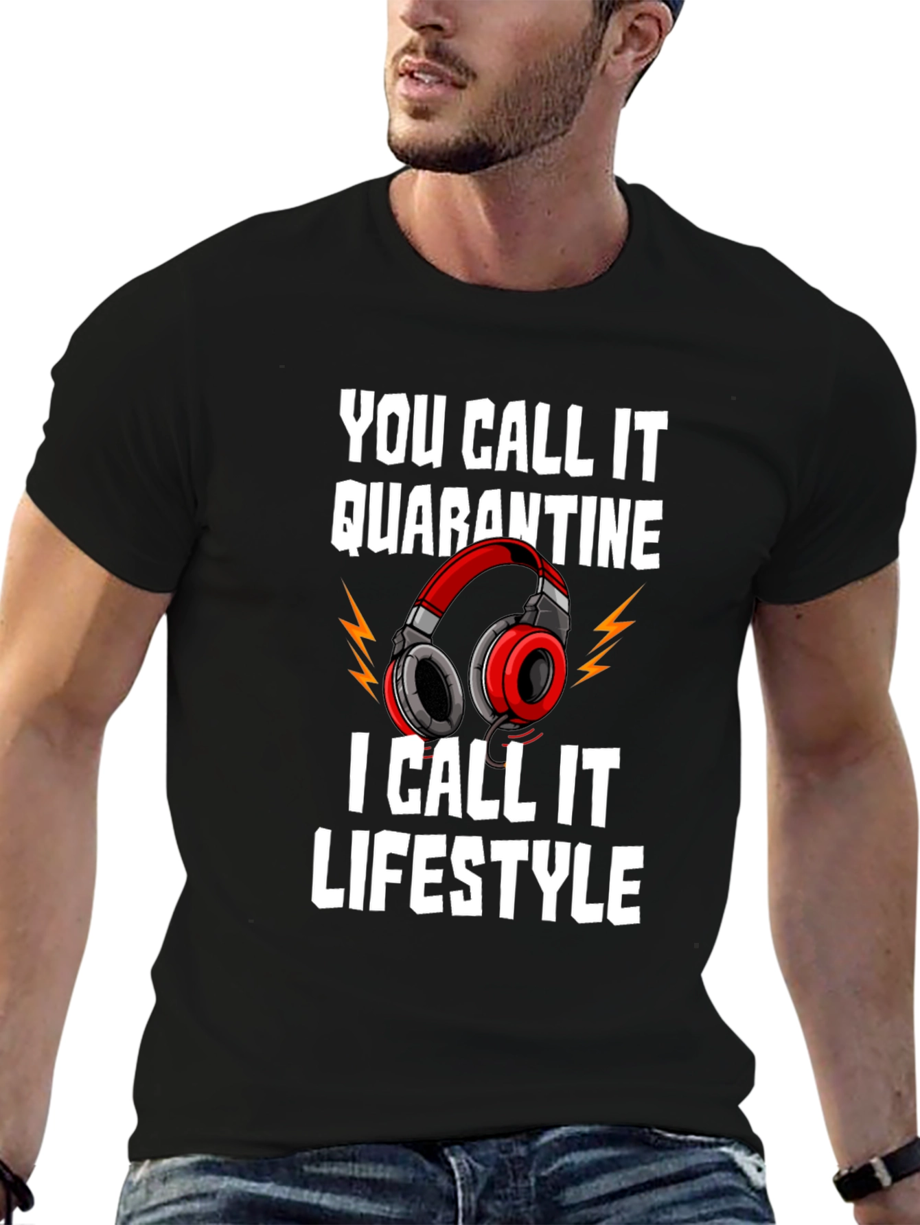 Quarantine Lifestyle Graphic Tee - Gamer Humor Shirt