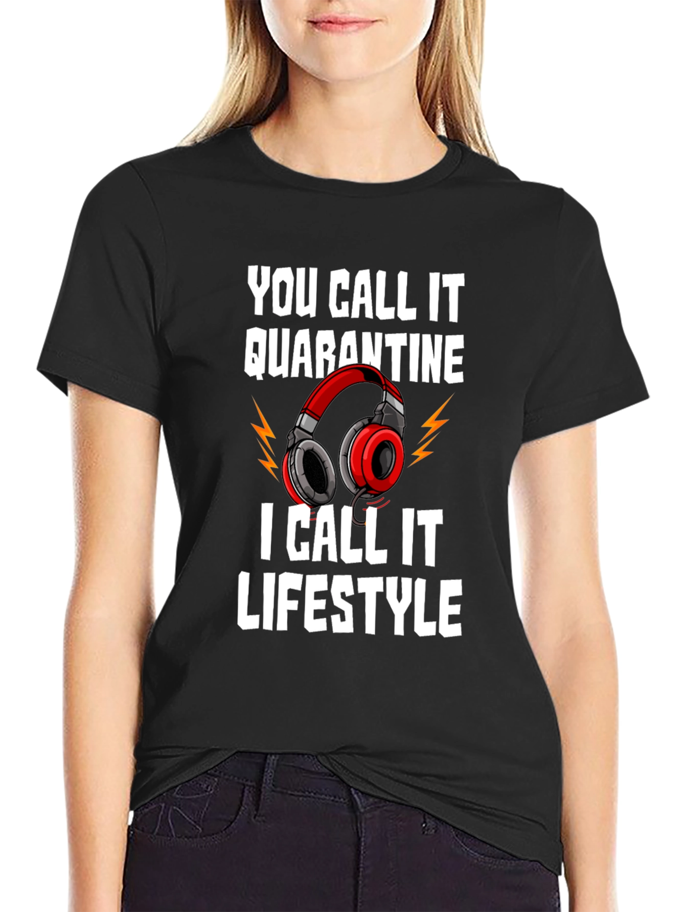 Quarantine Lifestyle Graphic Tee - Gamer Humor Shirt