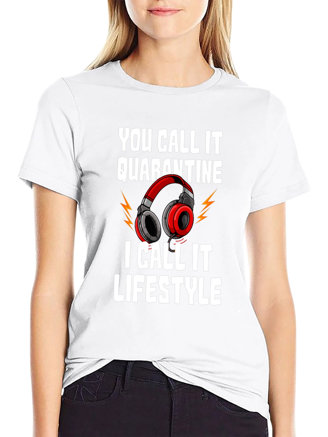 Quarantine Lifestyle Graphic Tee - Gamer Humor Shirt