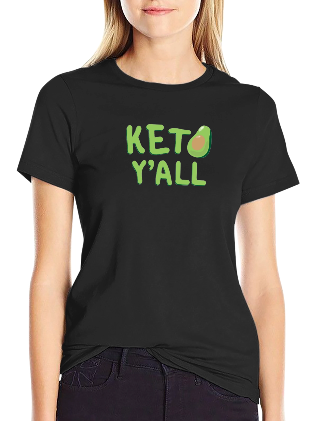 Keto Yall Graphic Tee - Avocado Design
