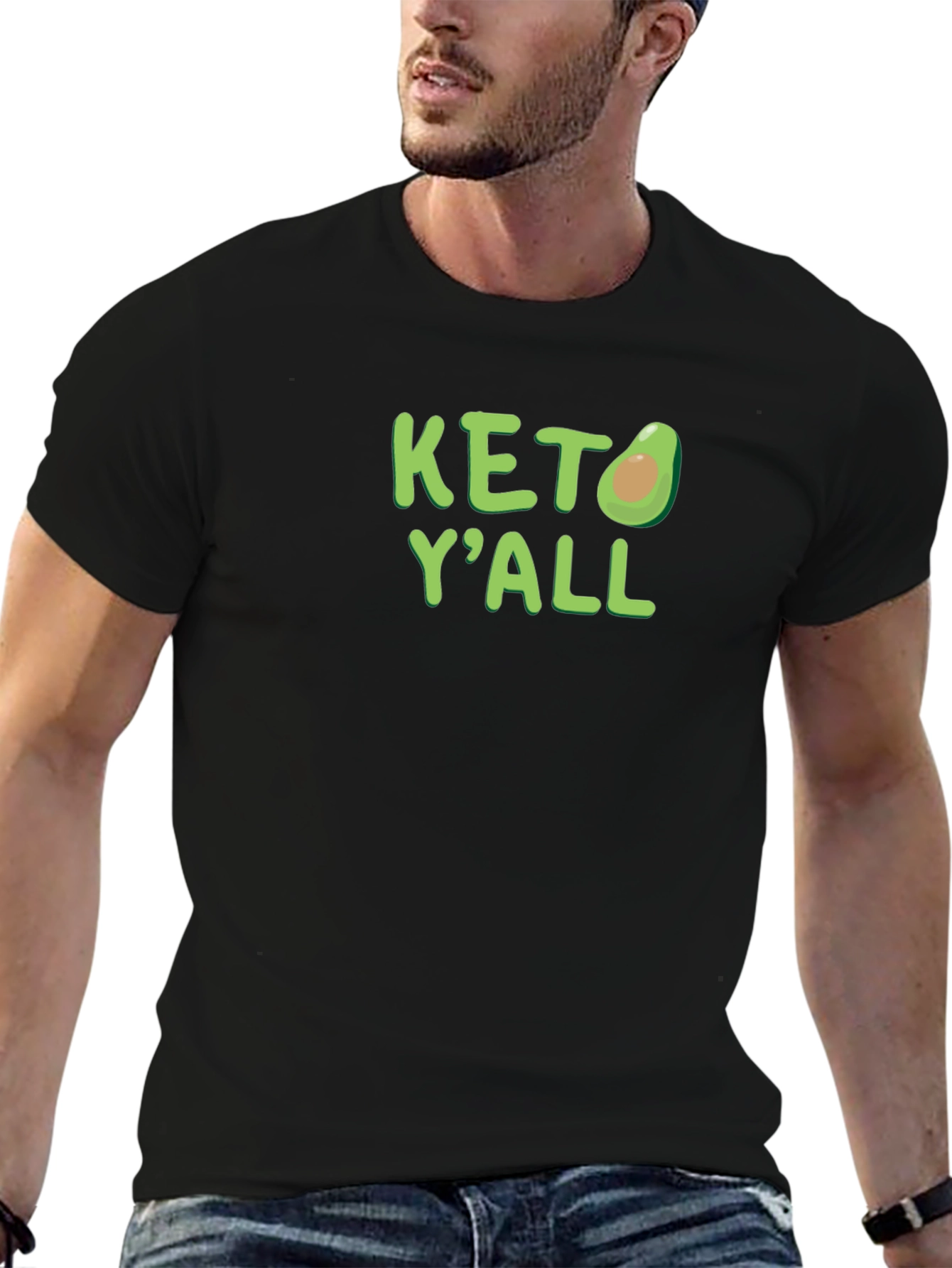 Keto Yall Graphic Tee - Avocado Design