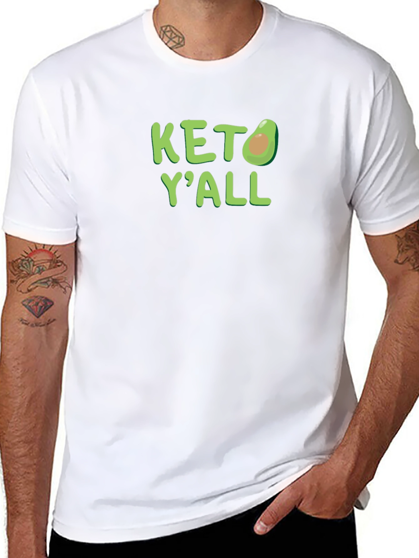 Keto Yall Graphic Tee - Avocado Design