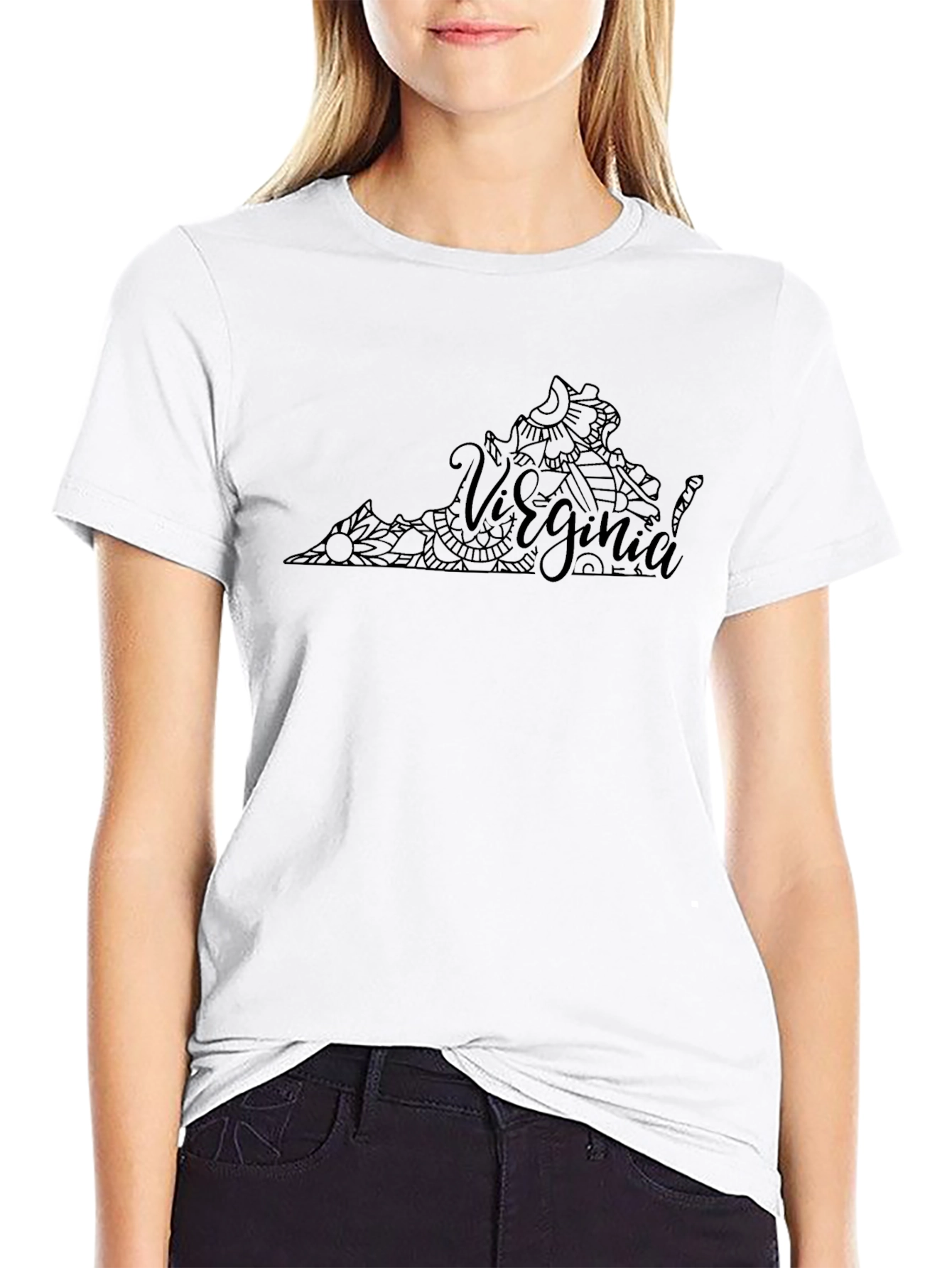 Virginia State Mandala Design T-Shirt