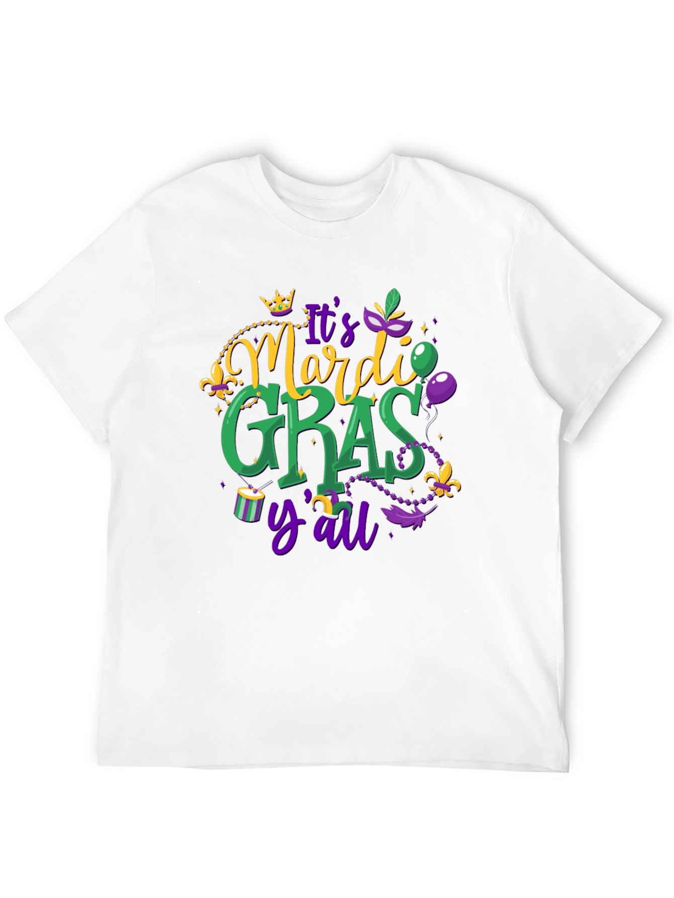 Mardi Gras Graphic T-Shirt - Its Mardi Gras Yall
