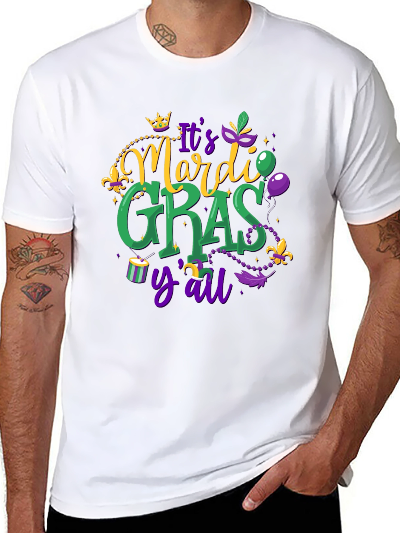 Mardi Gras Graphic T-Shirt - Its Mardi Gras Yall