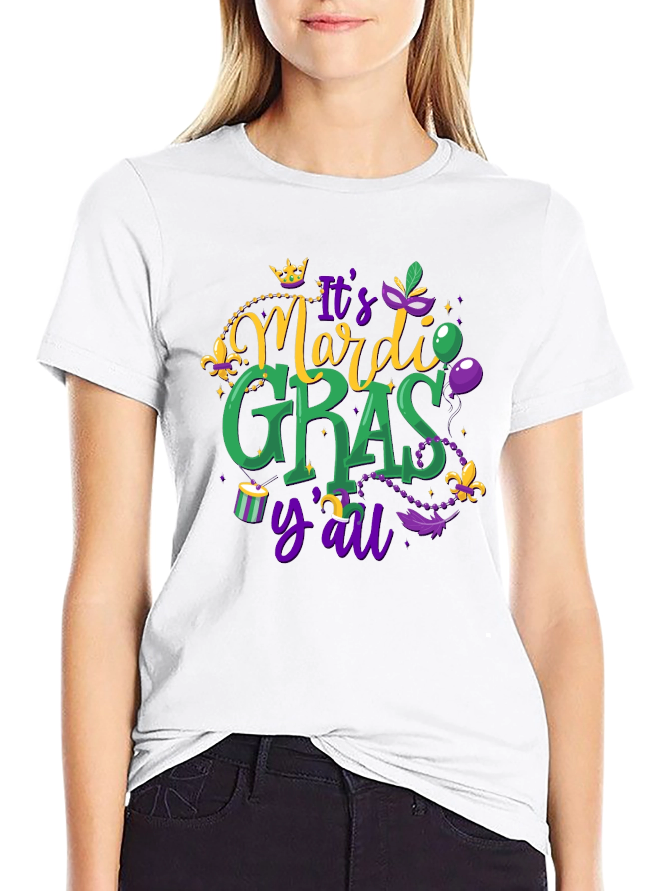 Mardi Gras Graphic T-Shirt - Its Mardi Gras Yall