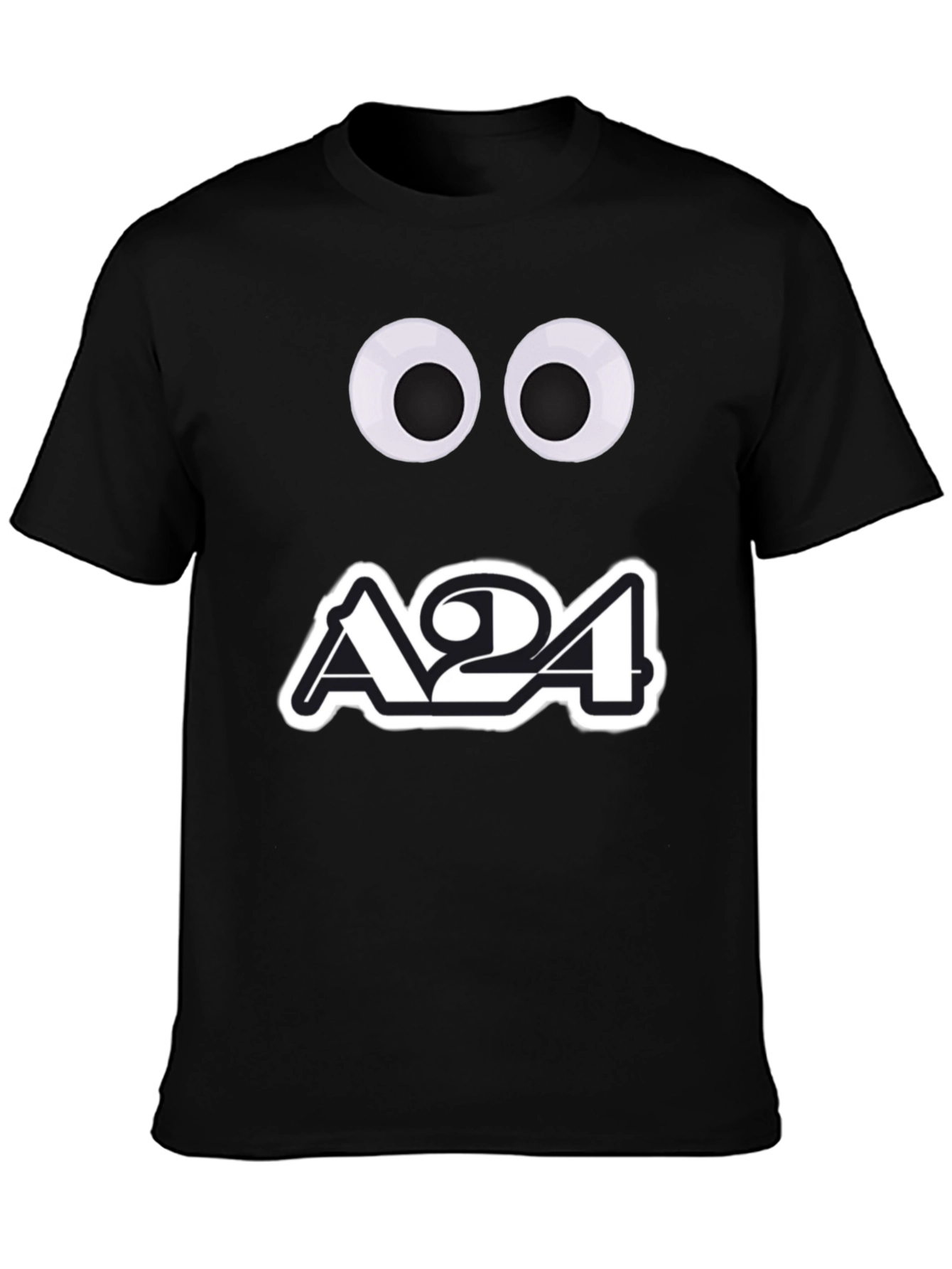A24 Googly Eyes Black Graphic Tee