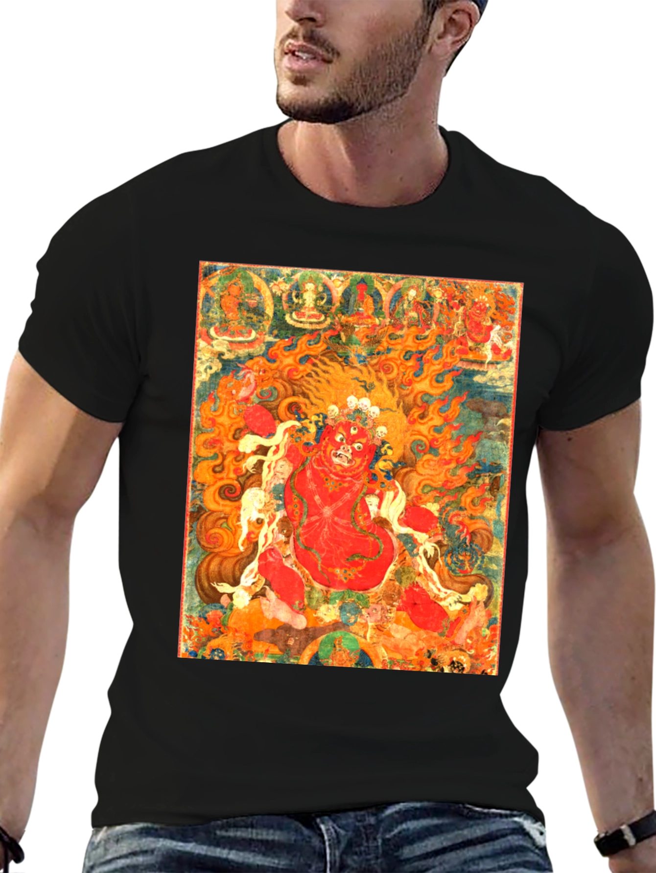 Wrathful Deity Printed T-Shirt
