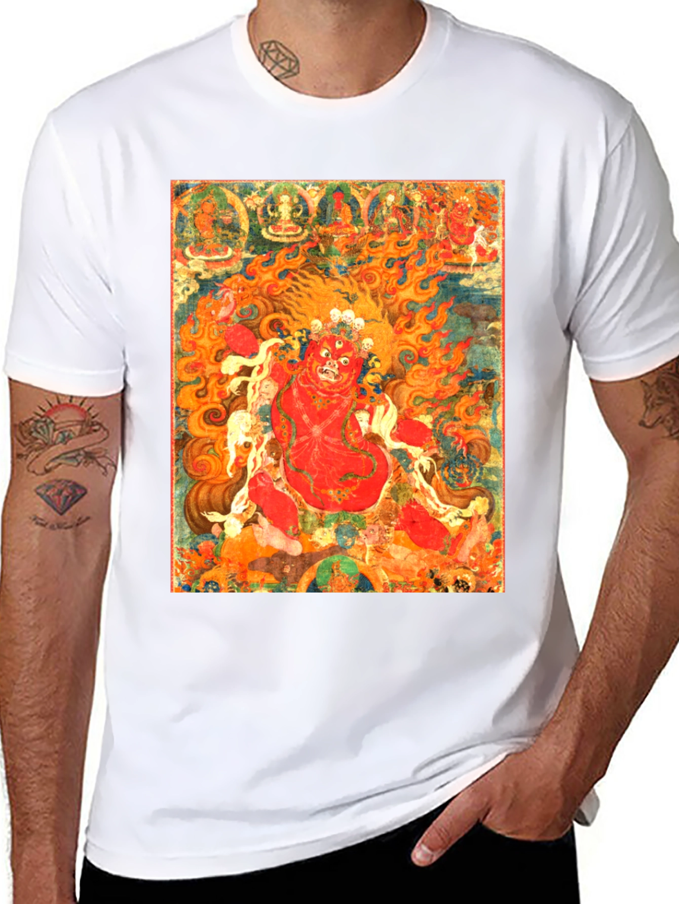 Wrathful Deity Printed T-Shirt