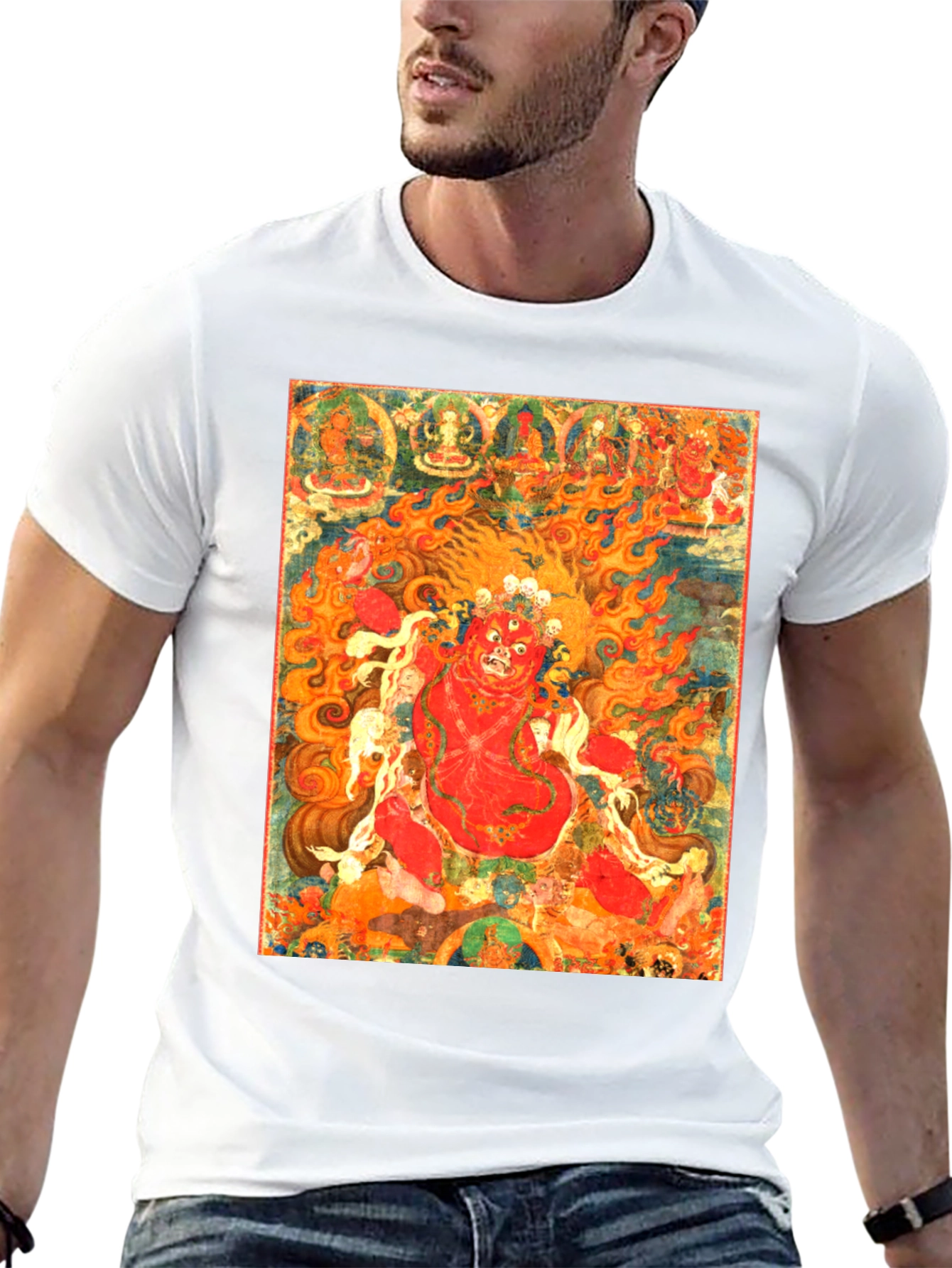 Wrathful Deity Printed T-Shirt