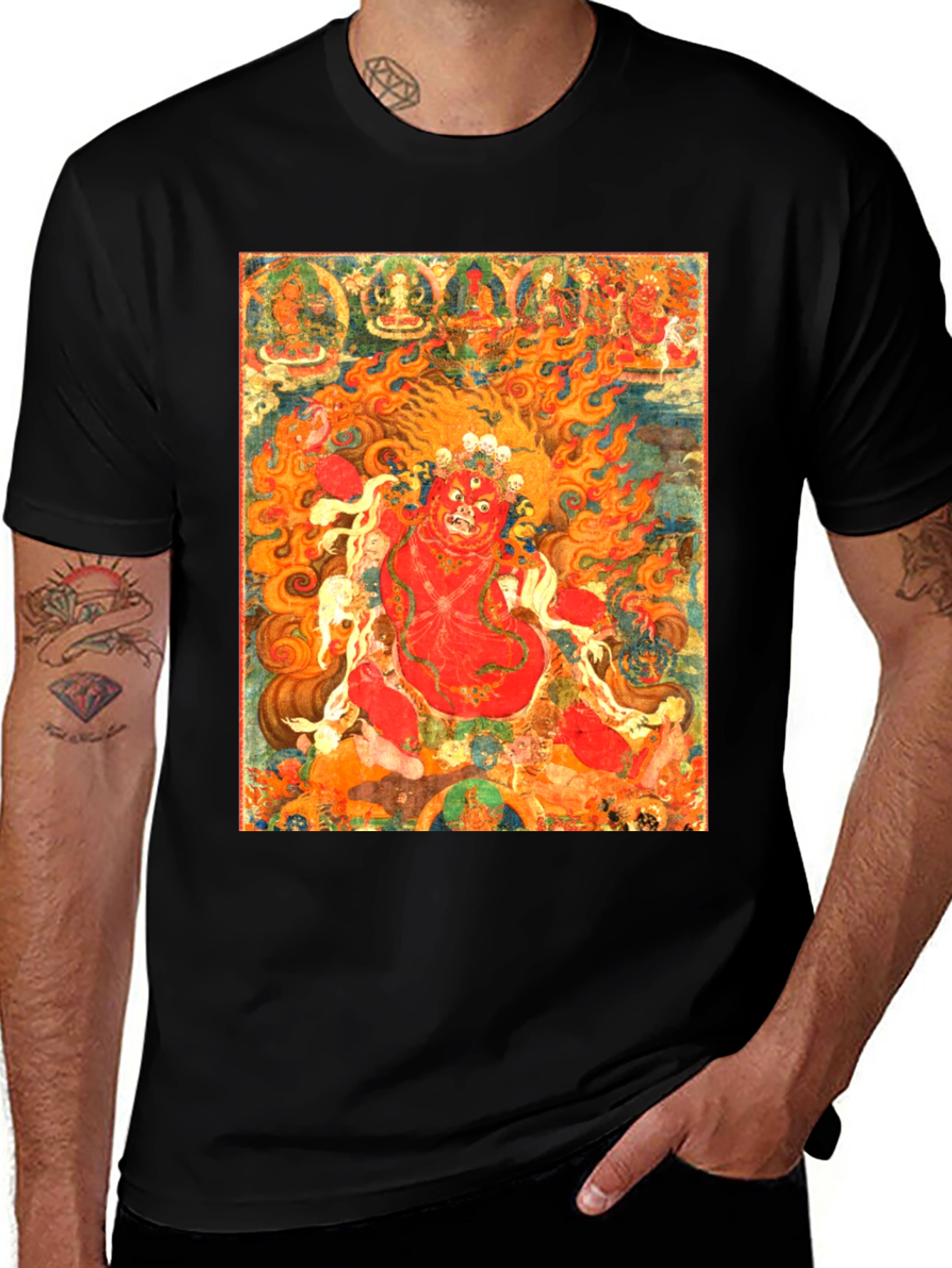 Wrathful Deity Printed T-Shirt