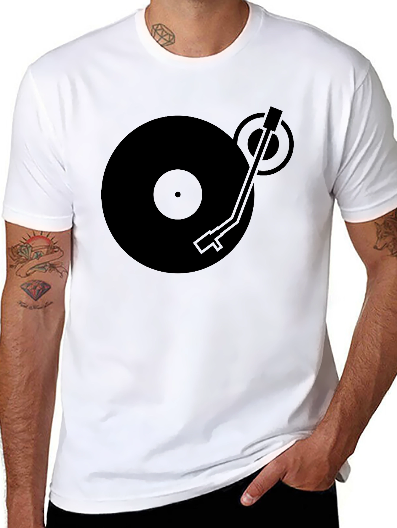 DJ Turntable Graphic Tee - Cool Music Lover Shirt