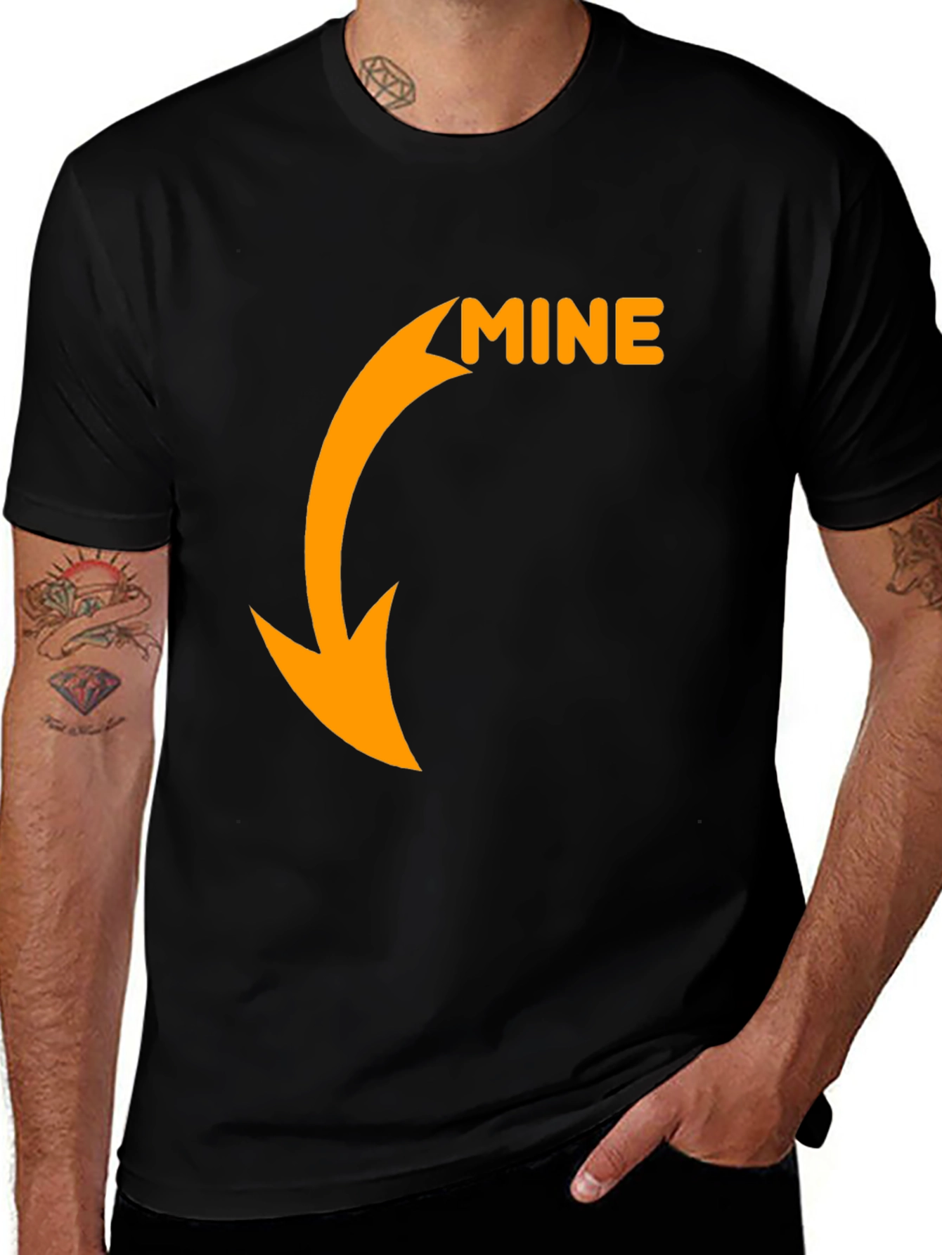 Mine Graphic T-Shirt - Black Cotton Tee
