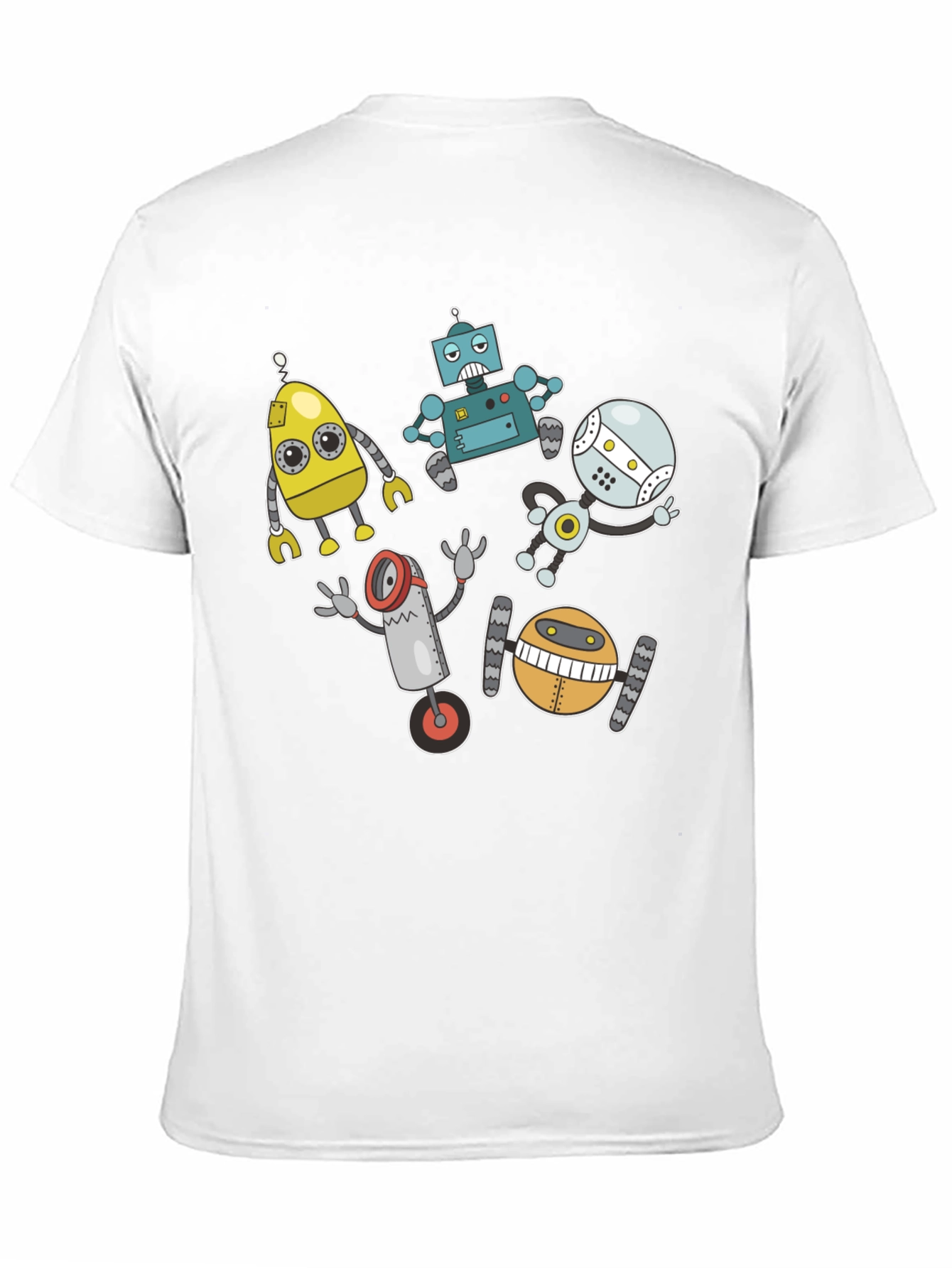 Robot Crew Graphic Tee - Geek Chic Style