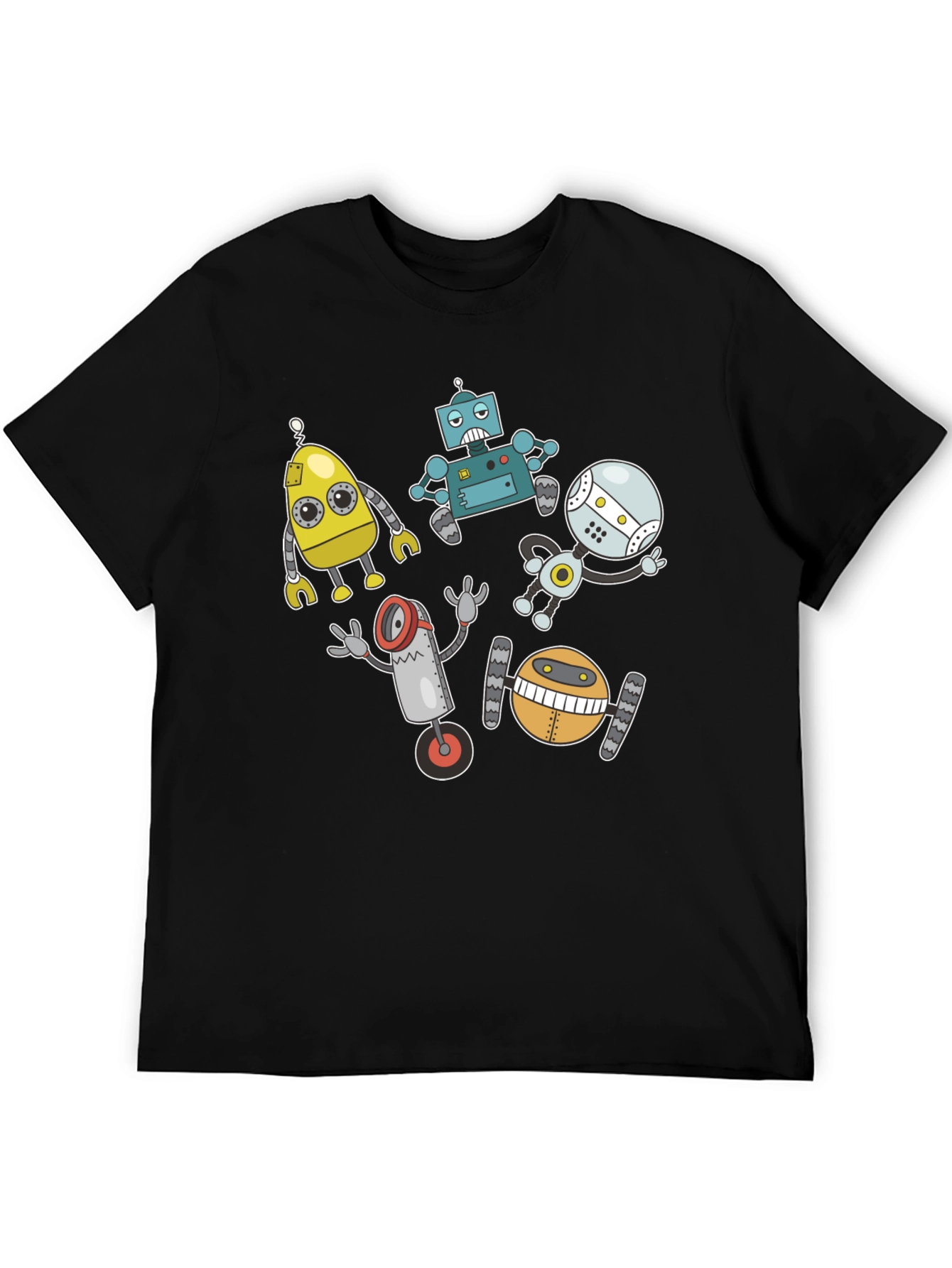 Robot Crew Graphic Tee - Geek Chic Style
