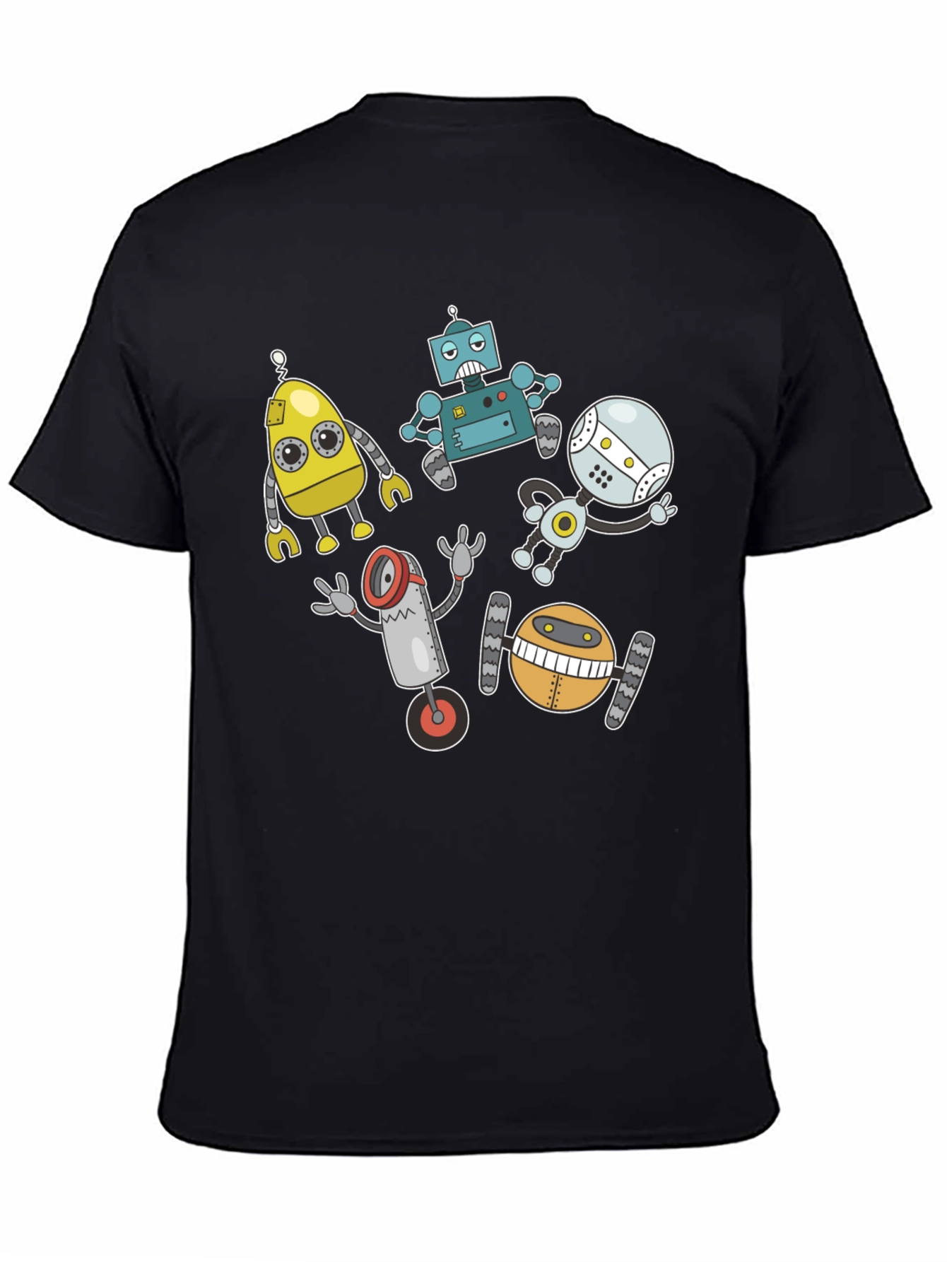 Robot Crew Graphic Tee - Geek Chic Style