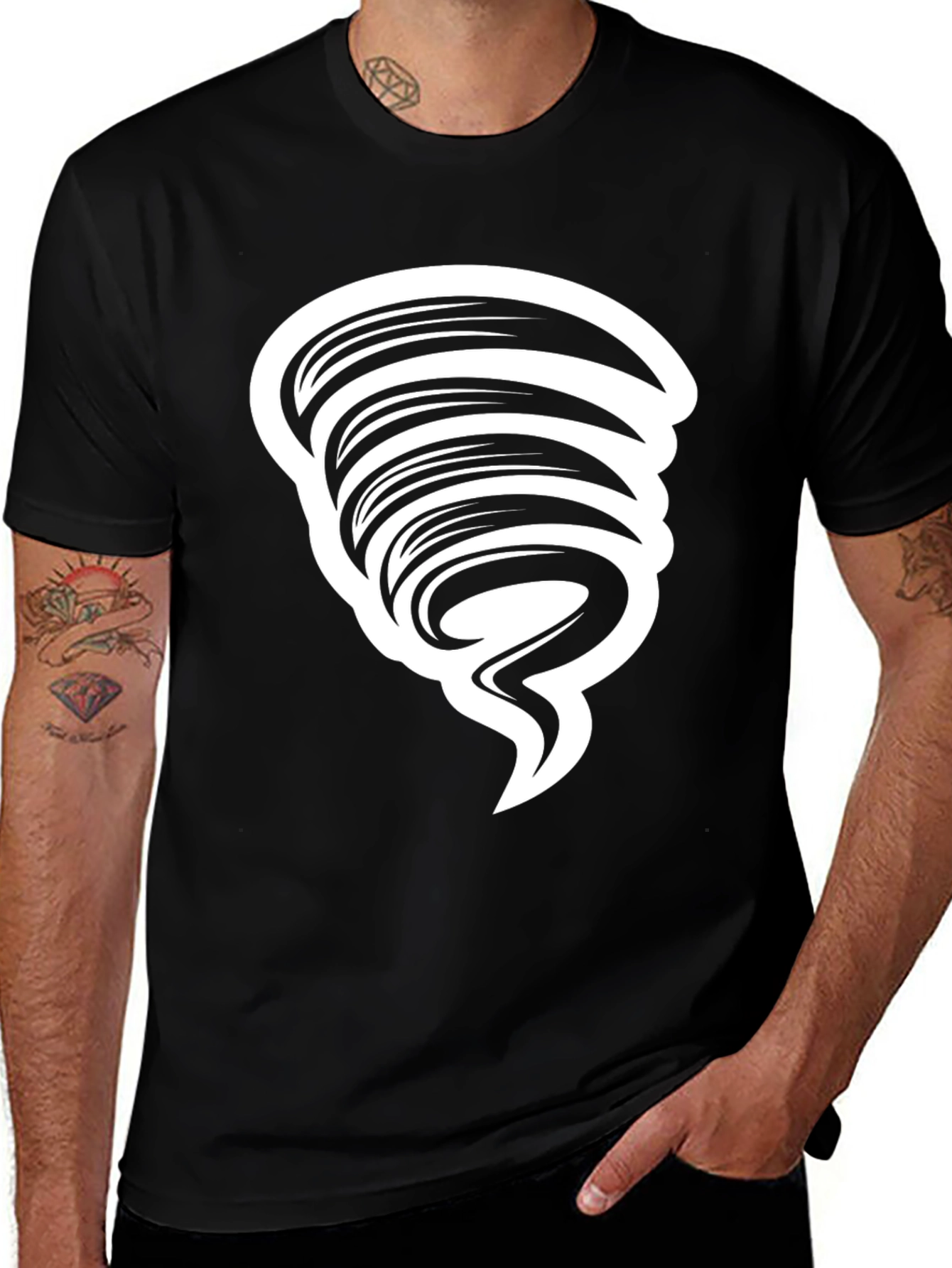 Tornado Graphic Black T-Shirt